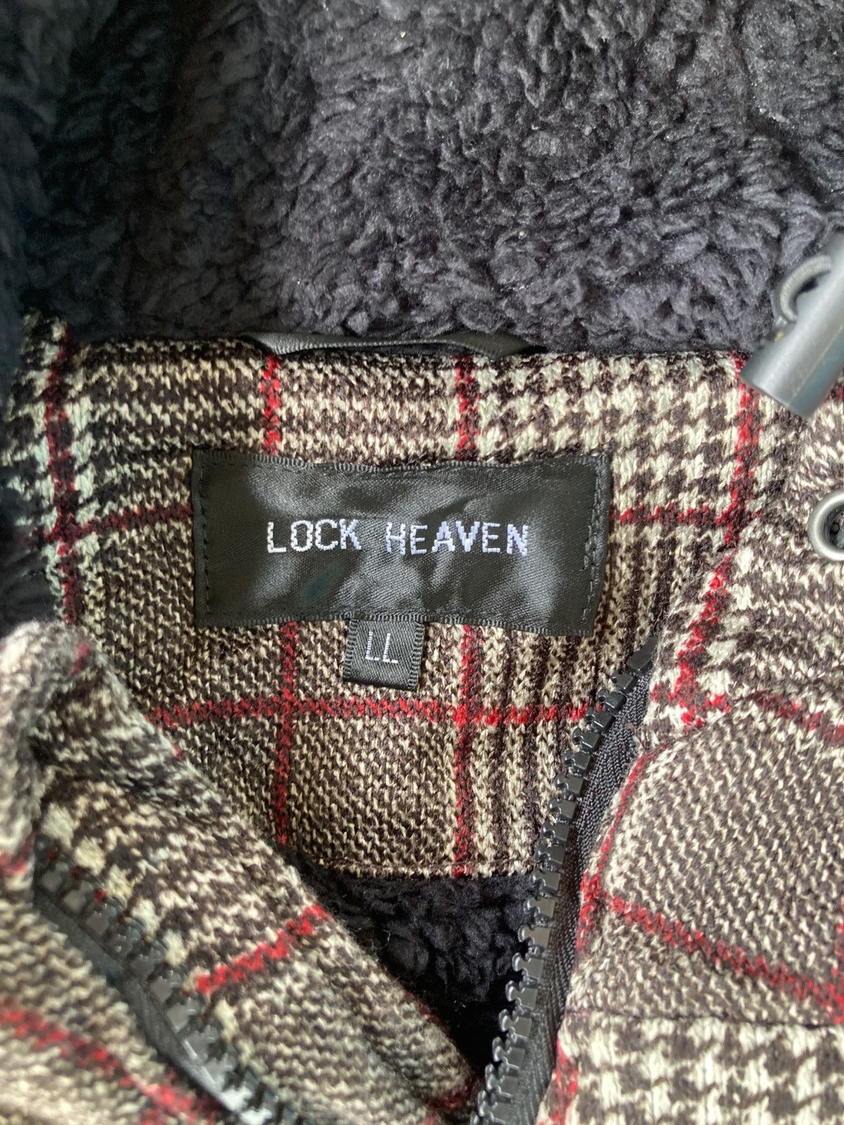 Japanese Brand Lock Heaven Plaid Fleece Lined Tartan Utility Jacket Size US L / EU 52-54 / 3 - 9 Thumbnail