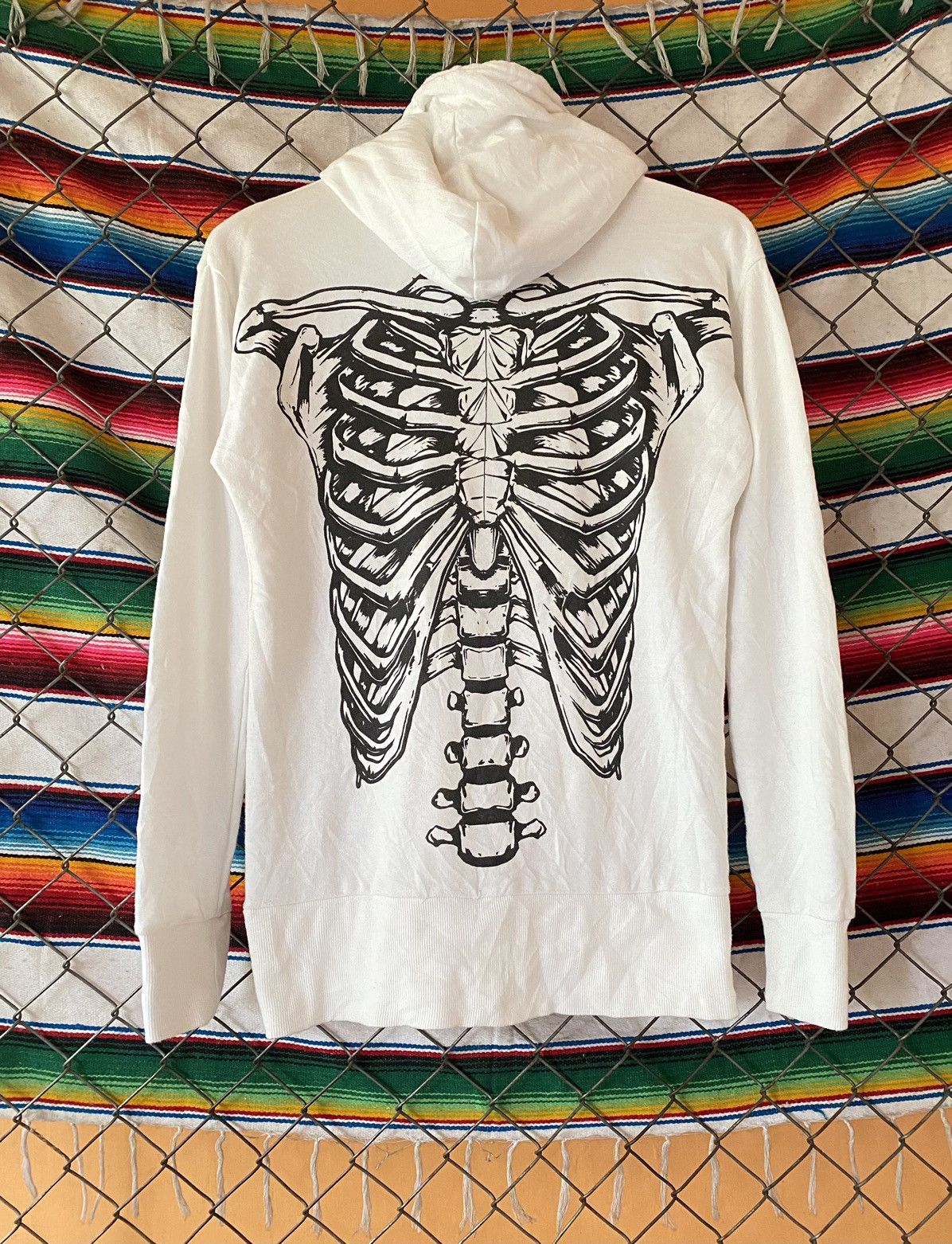 Rare Glad News Skelton Hoodie Big Logo Small Size Japanese