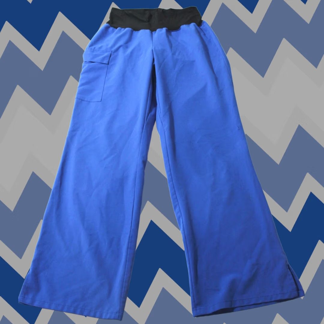 Vintage Medline Women's Ocean Ave Cargo Scrub Pants CL8 Blue Small Size 28" / US 6 / IT 42 - 1 Thumbnail