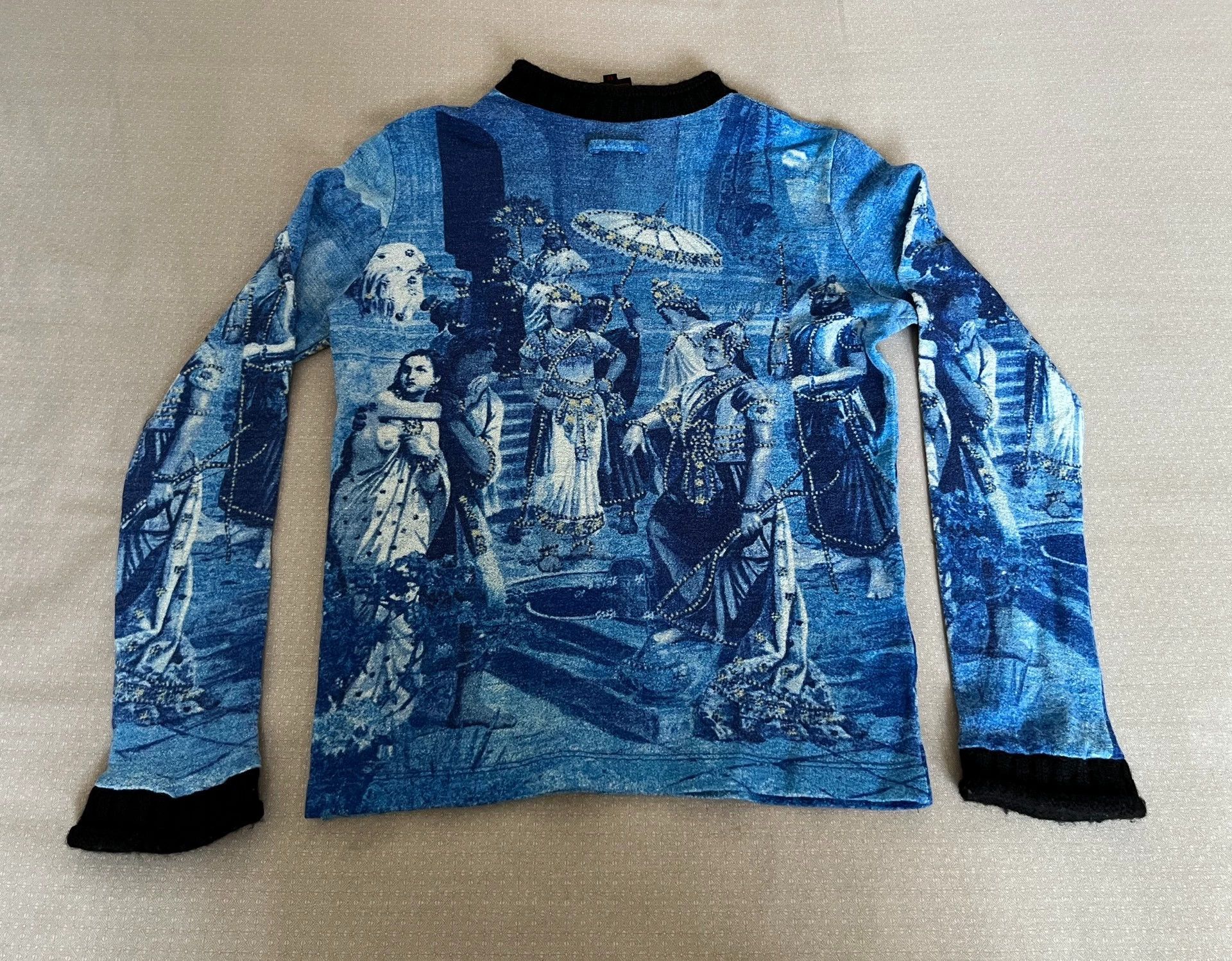 Jean Paul Gaultier Jean Paul Gaultier Vintage Palace Figure Print Knit Top Size US M / EU 48-50 / 2 - 5 Thumbnail