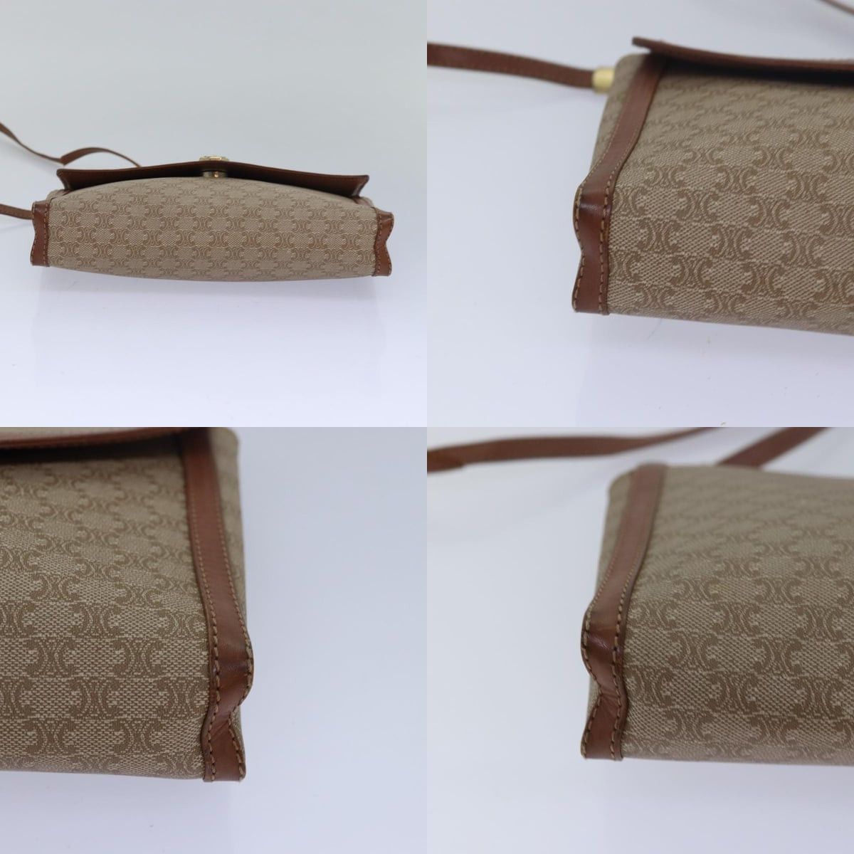 Celine CELINE Macadam Canvas Shoulder Bag Beige Size ONE SIZE - 10 Thumbnail