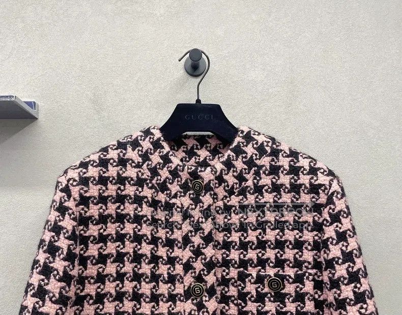 Gucci Gucci Round-neck woollen coat with a thousand-bird check Size XXS / US 00 / IT 34 - 4 Thumbnail