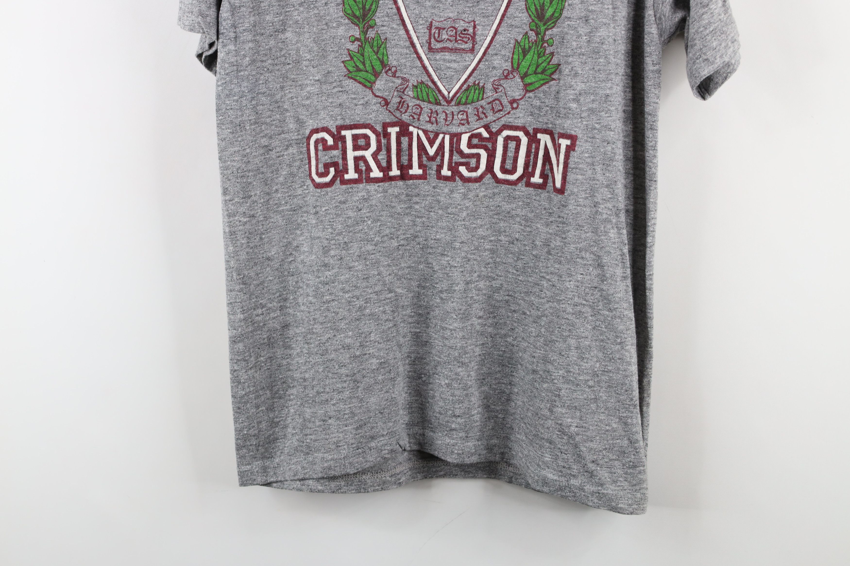 Vintage Vintage 70s 80s University Jersey Knit T-Shirt Gray USA Size US S / EU 44-46 / 1 - 3 Thumbnail
