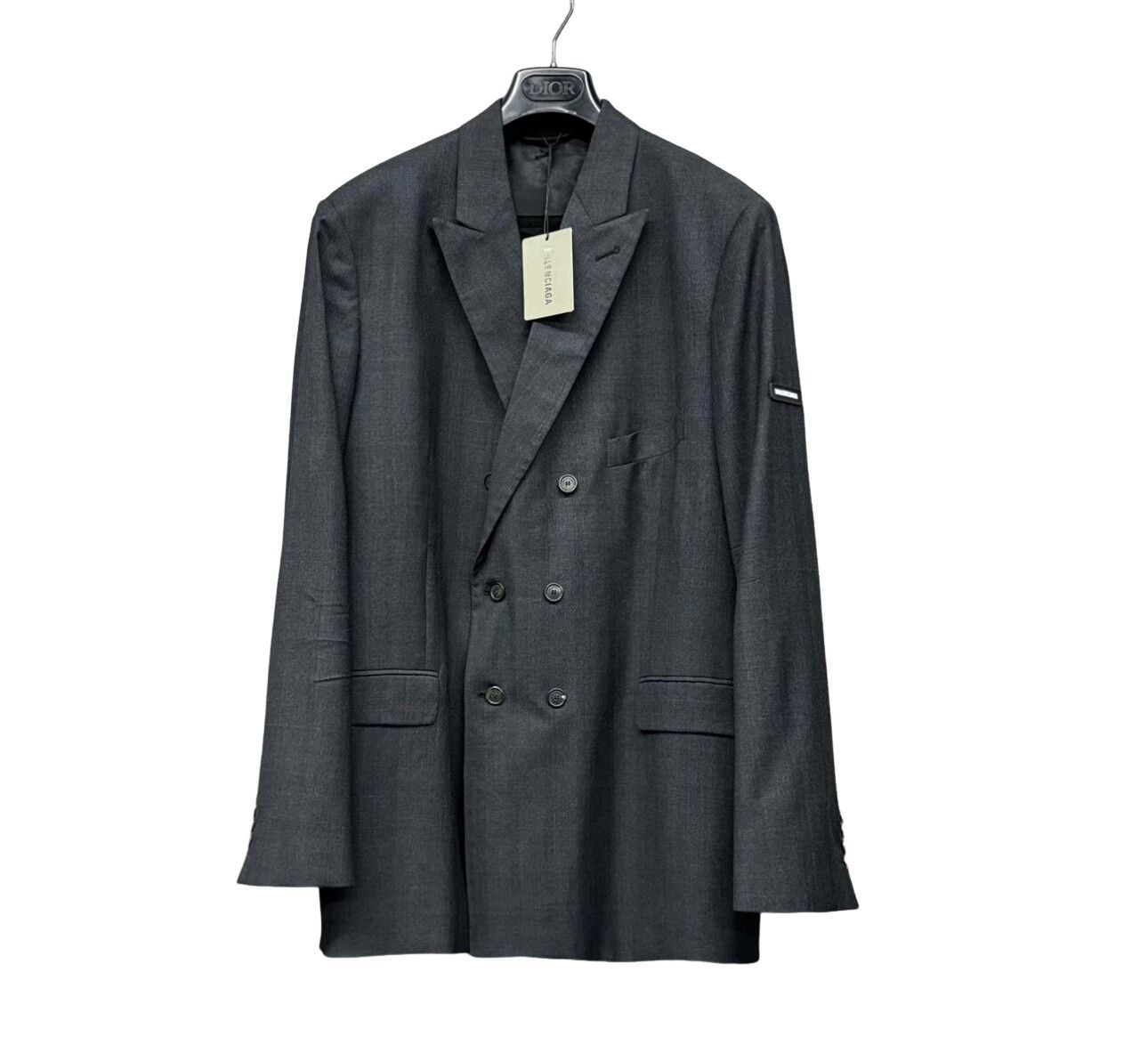 Balenciaga Balenciaga Double Breasted Logo Patch Blazer 36R Size 36R - 1 Thumbnail