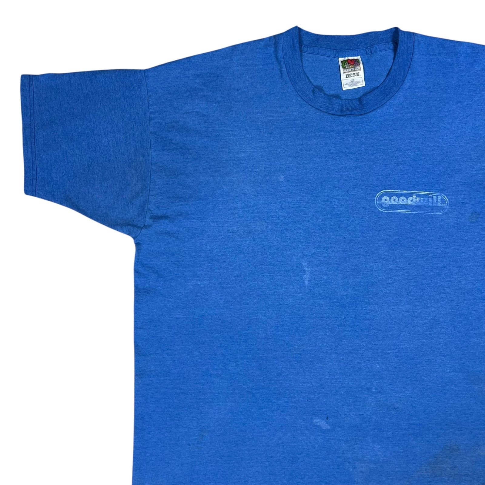 Fruit Of The Loom × Vintage Vintage 90s goodwill thrift store faded blue tee (XXL) Size US XXL / EU 58 / 5 - 4 Thumbnail