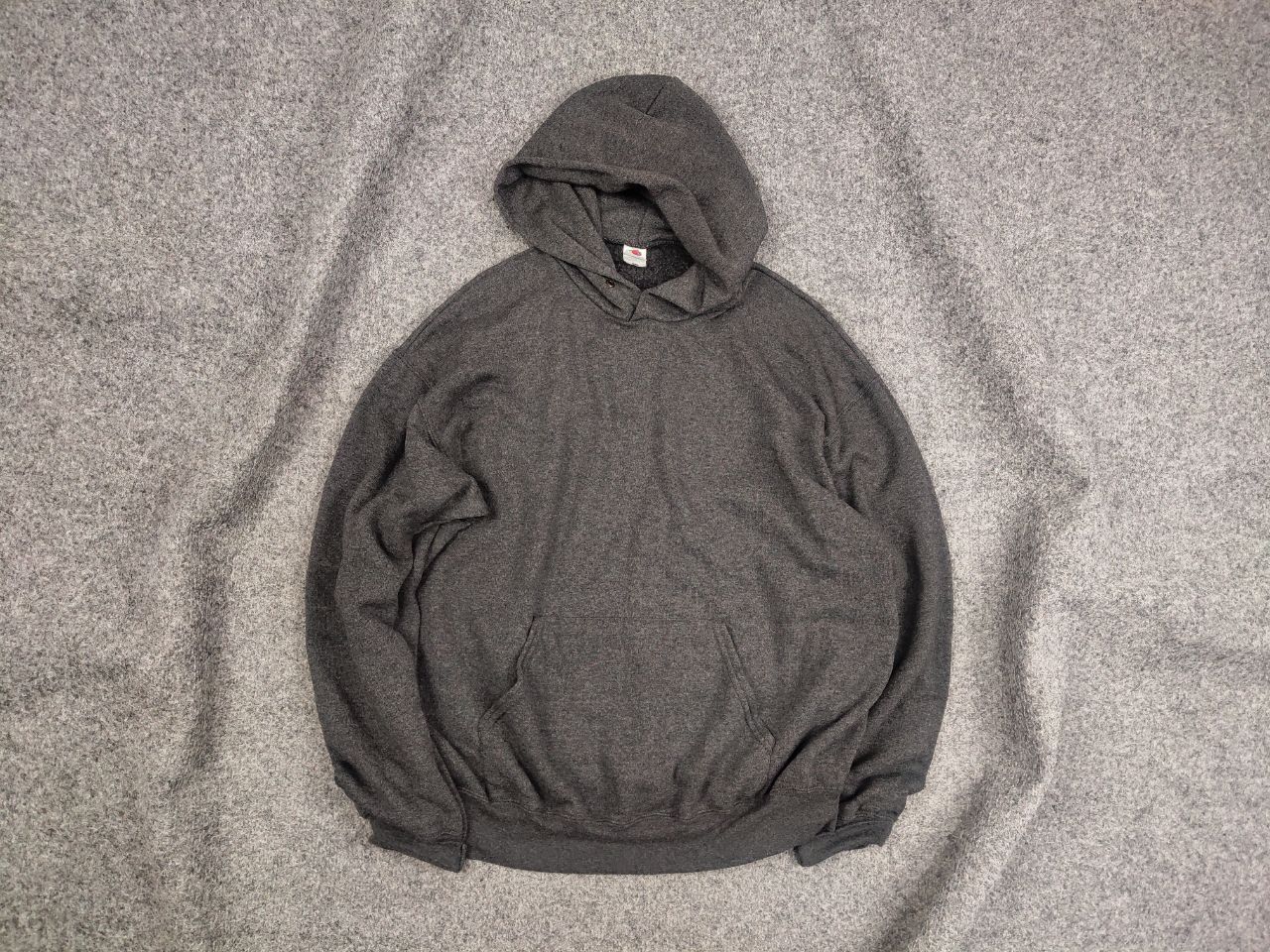 Fruit Of The Loom Vintage 90's fruit of the loom Blank Gray Hoodie USA Style Size US L / EU 52-54 / 3 - 1 Thumbnail