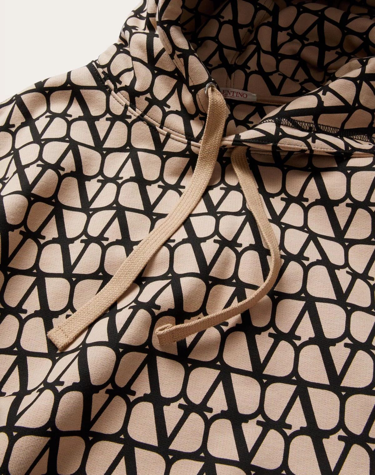 Valentino oc11z0725 Cotton Hooded Sweatshirt in Beige/Black Size US L / EU 52-54 / 3 - 7 Thumbnail