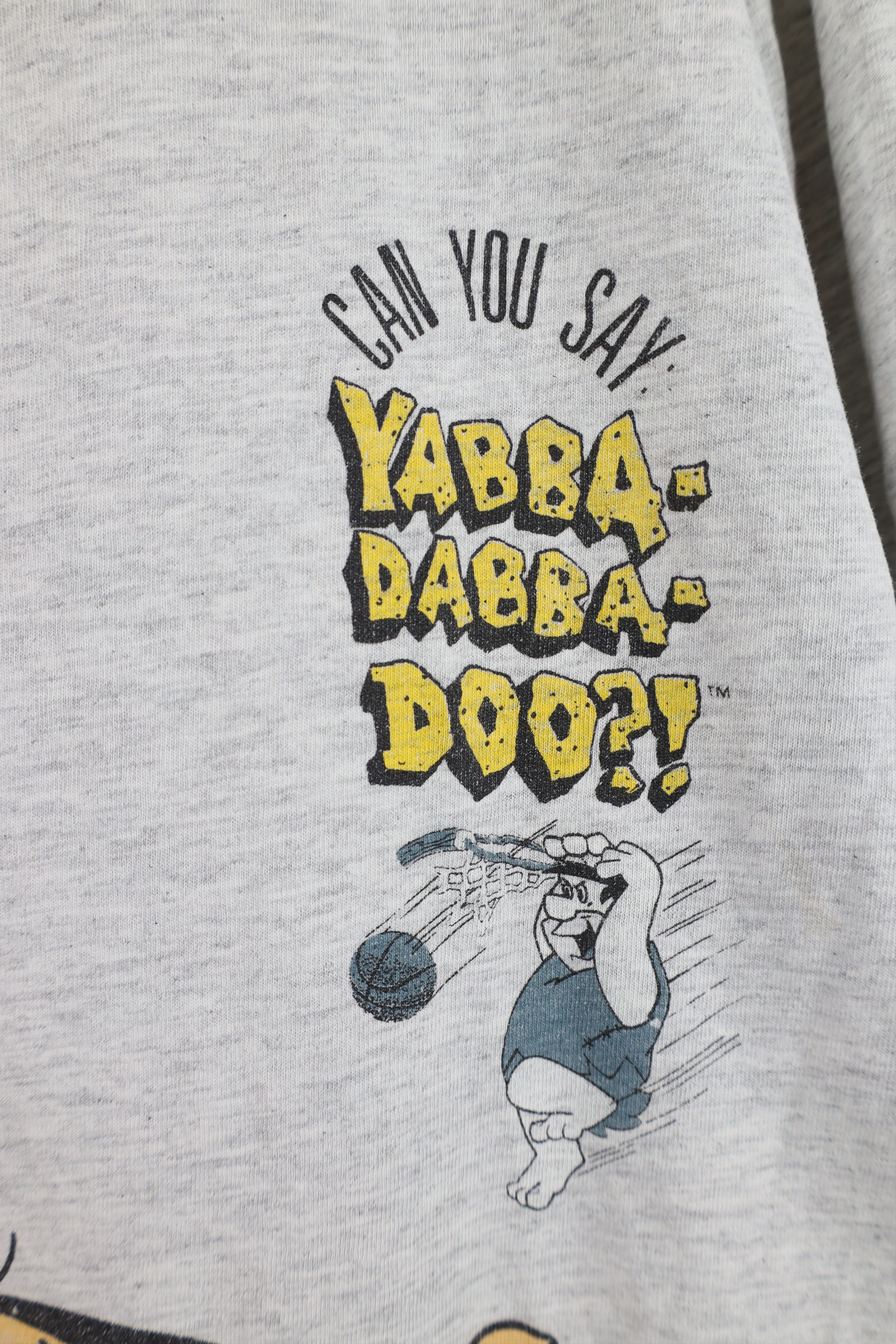 Vintage Vintage 90s Yabba Dabba Doo Basketball T-Shirt USA Size US XL / EU 56 / 4 - 5 Thumbnail