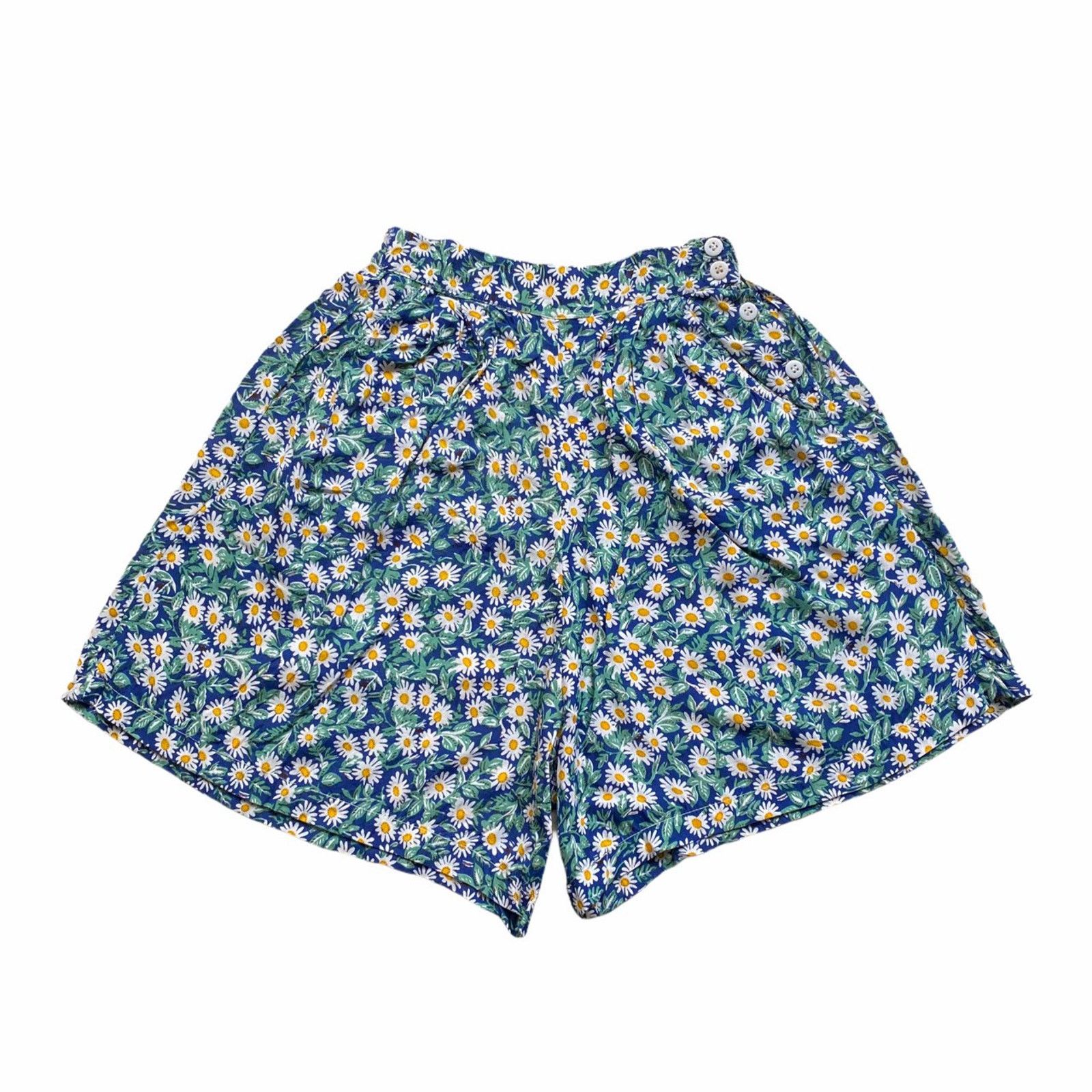 Vintage 70s vintage high waisted floral shorts - size 6 (24"-26") Size 25" / US 0 / IT 36 - 1 Thumbnail