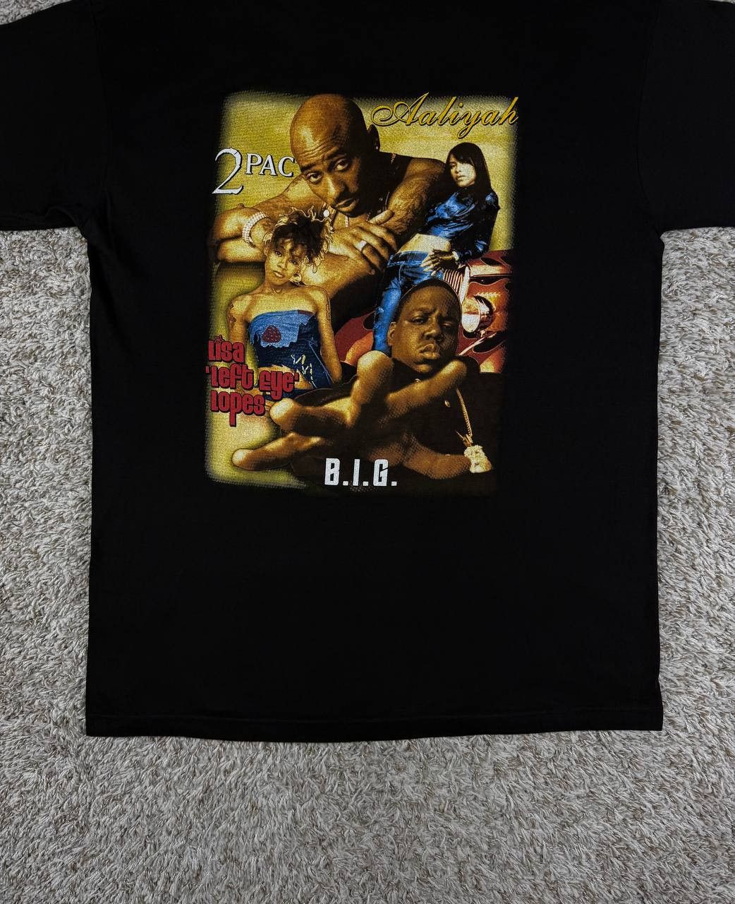 Vintage Y2K Hip Hop Memorial 2Pac Notorious B.I.G. Aaliyah Left Eye Size US XL / EU 56 / 4 - 10 Thumbnail
