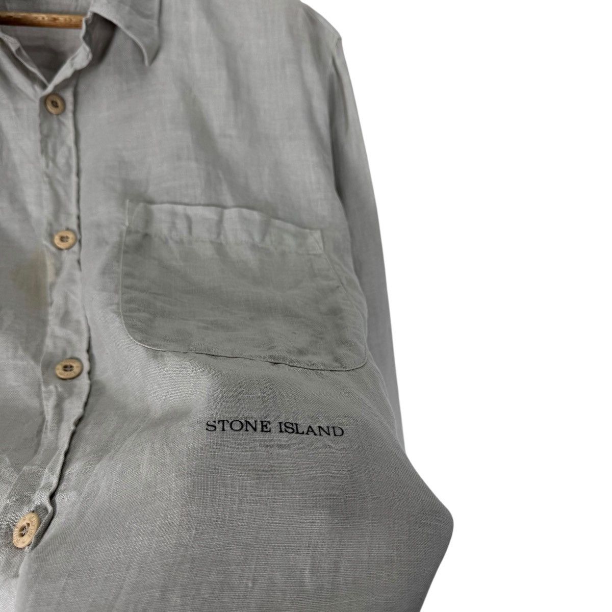 Stone Island 🔥VTG 90s STONE ISLAND LINEN LONG-SLEEVE SHIRTS Size US S / EU 44-46 / 1 - 8 Thumbnail