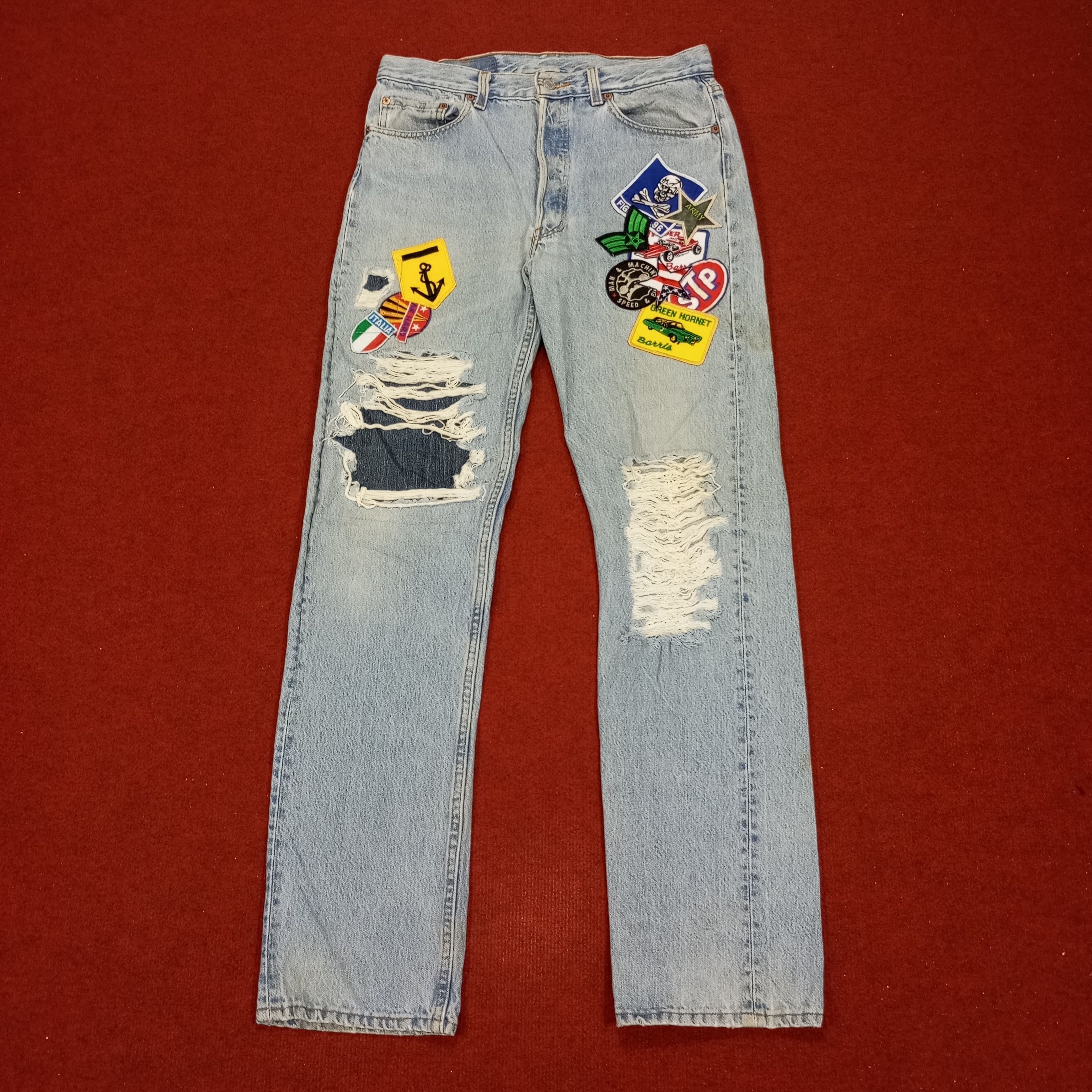 Levi's × Vintage Levis Fashion Style Custom Design Distressed Jeans Size US 33 - 1 Thumbnail