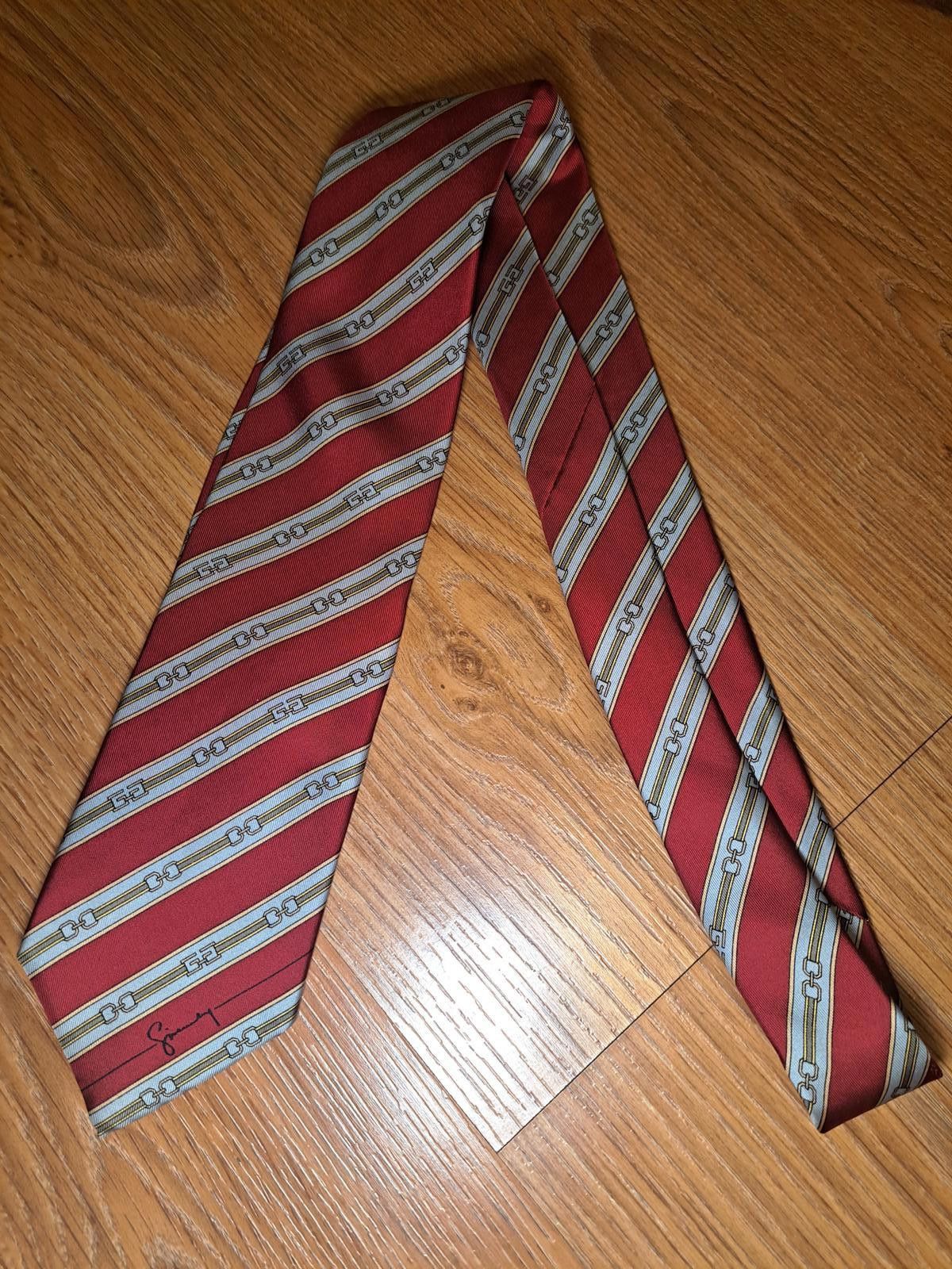 Givenchy Givenchy Monsieur Italian Silk Tie Red Multicolor Striped Size ONE SIZE - 5 Thumbnail