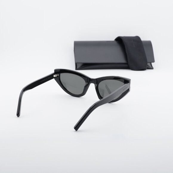 Saint Laurent Paris Saint Laurent SL215 GRACE 001 Sunglasses Black Cat Eye Frame Size ONE SIZE - 10 Thumbnail