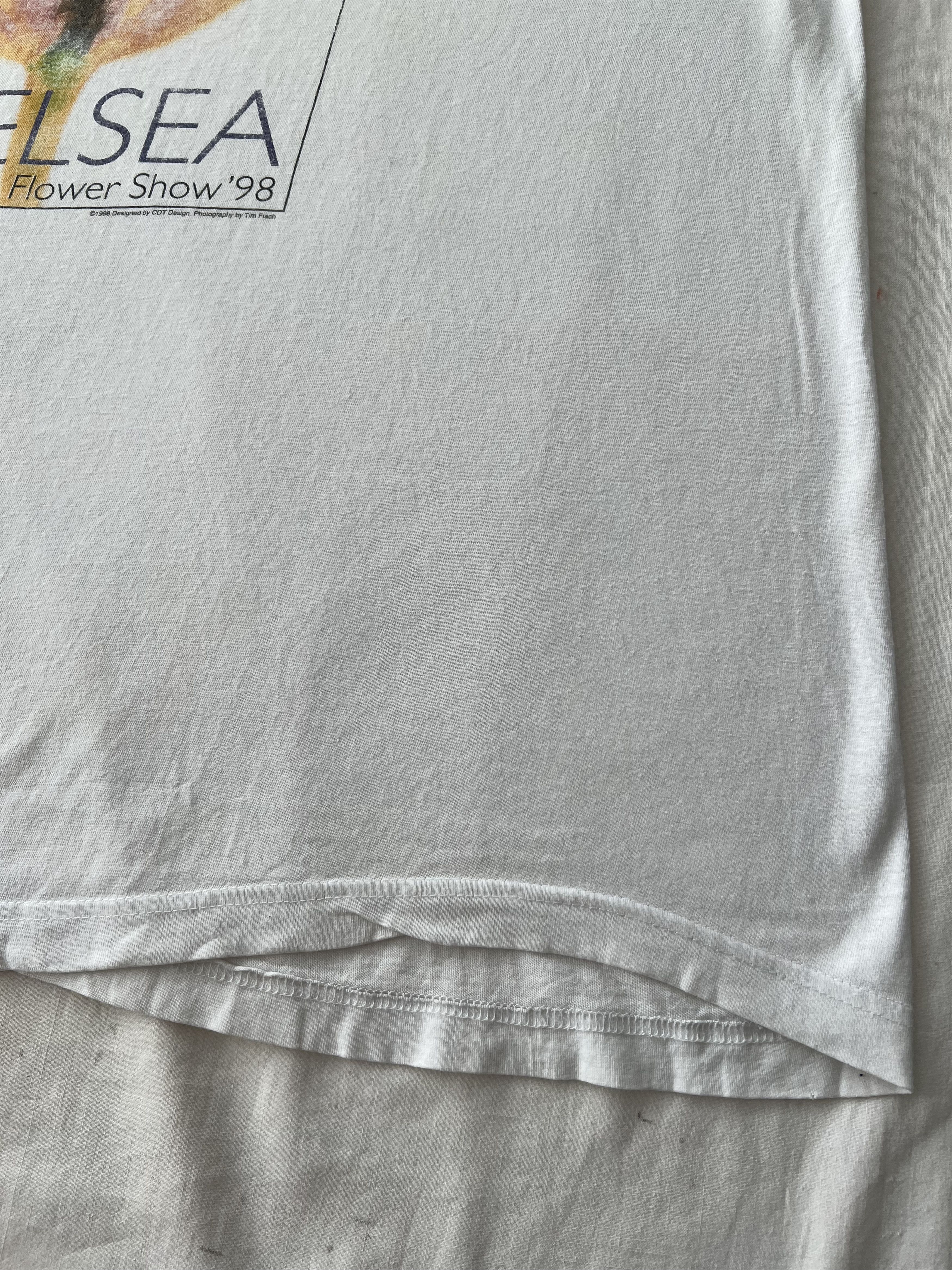 Arts & Science Vintage 1998 Chelsea Flower Show 98 Garden Art White T-shirt Size US XL / EU 56 / 4 - 9 Thumbnail