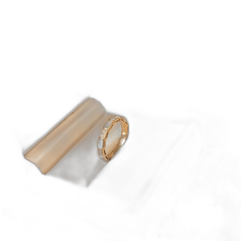 Bottega Veneta BVLGARI Serpenti Gold Ring with Diamonds Size ONE SIZE - 1 Thumbnail