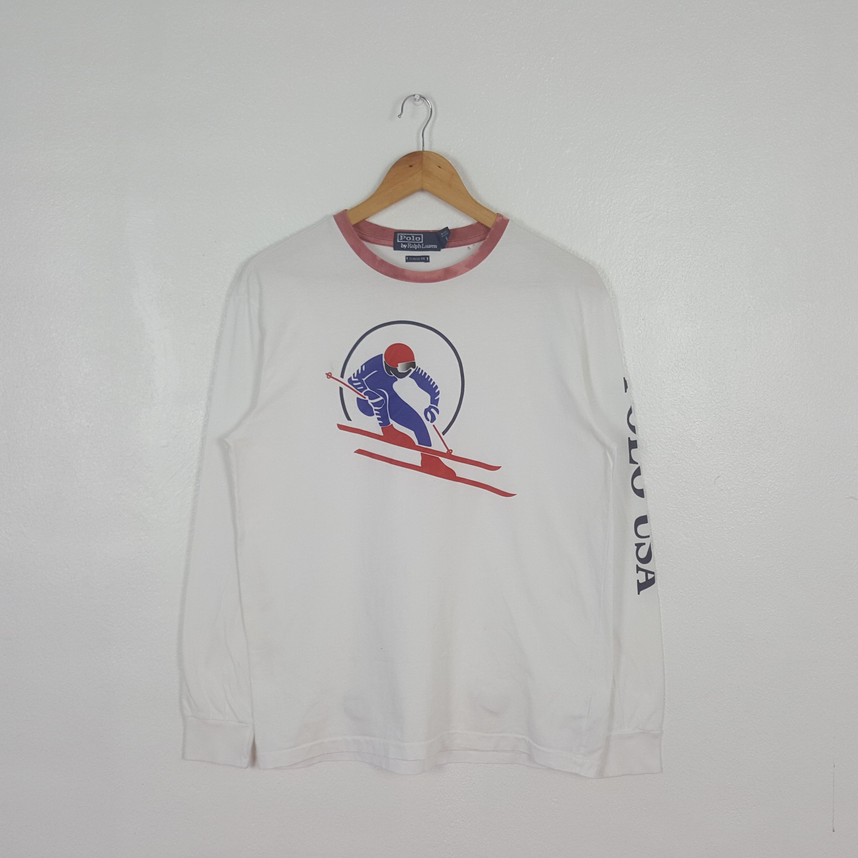 Polo Ralph Lauren Vintage Polo Ralph Lauren Ski Sport Tshirt C312N56 Size US M / EU 48-50 / 2 - 1 Thumbnail
