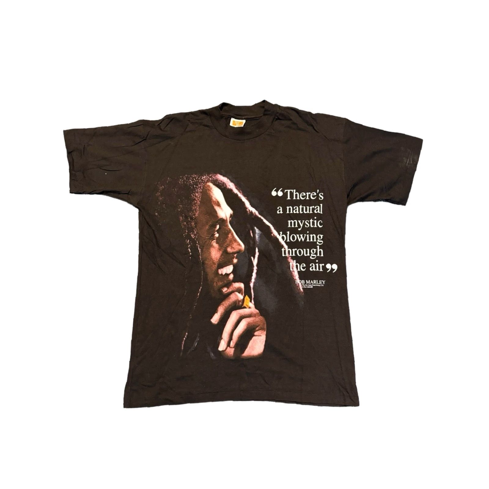 Vintage VINTAGE Sun Island Bob Marley T-Shirt Size M Black 1996 Single Stitch Graphic Print Logo 90s Mens Shirt Size US M / EU 48-50 / 2 - 2 Thumbnail