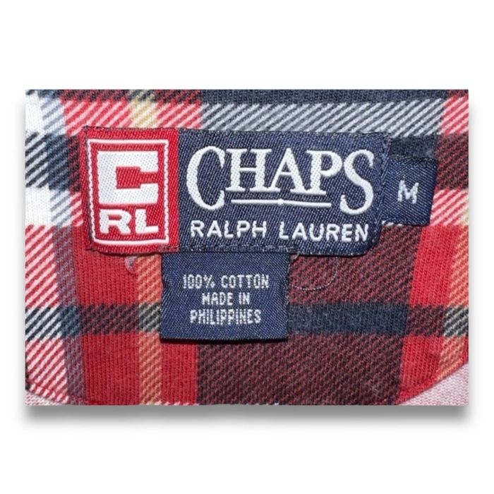 Chaps Ralph Lauren Red & Navy Check Chaps Ralph Lauren Mesh L/S Polo Shirt Size Grailed