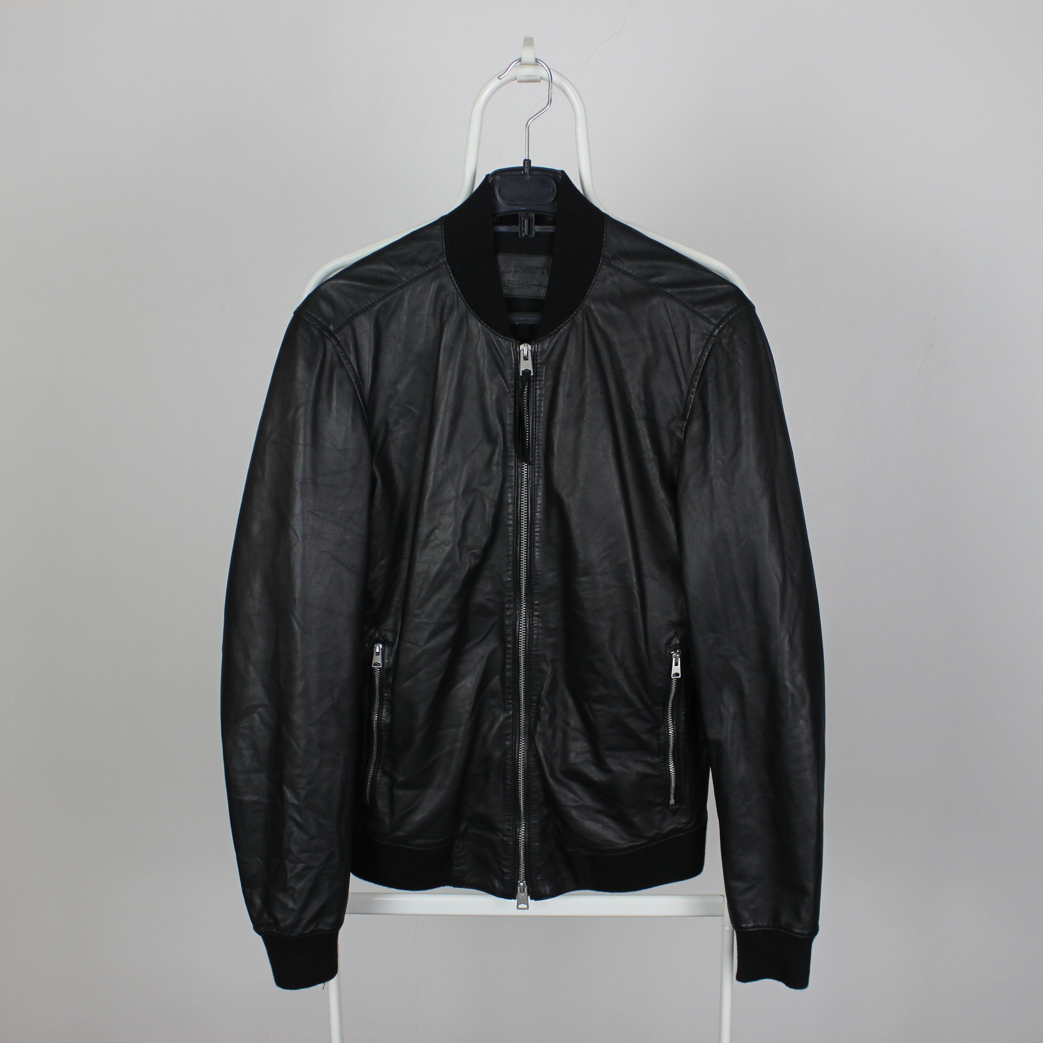 Allsaints Allsaints leather men jacket bomber Mower XS Black Size US XS / EU 42 / 0 - 10 Thumbnail