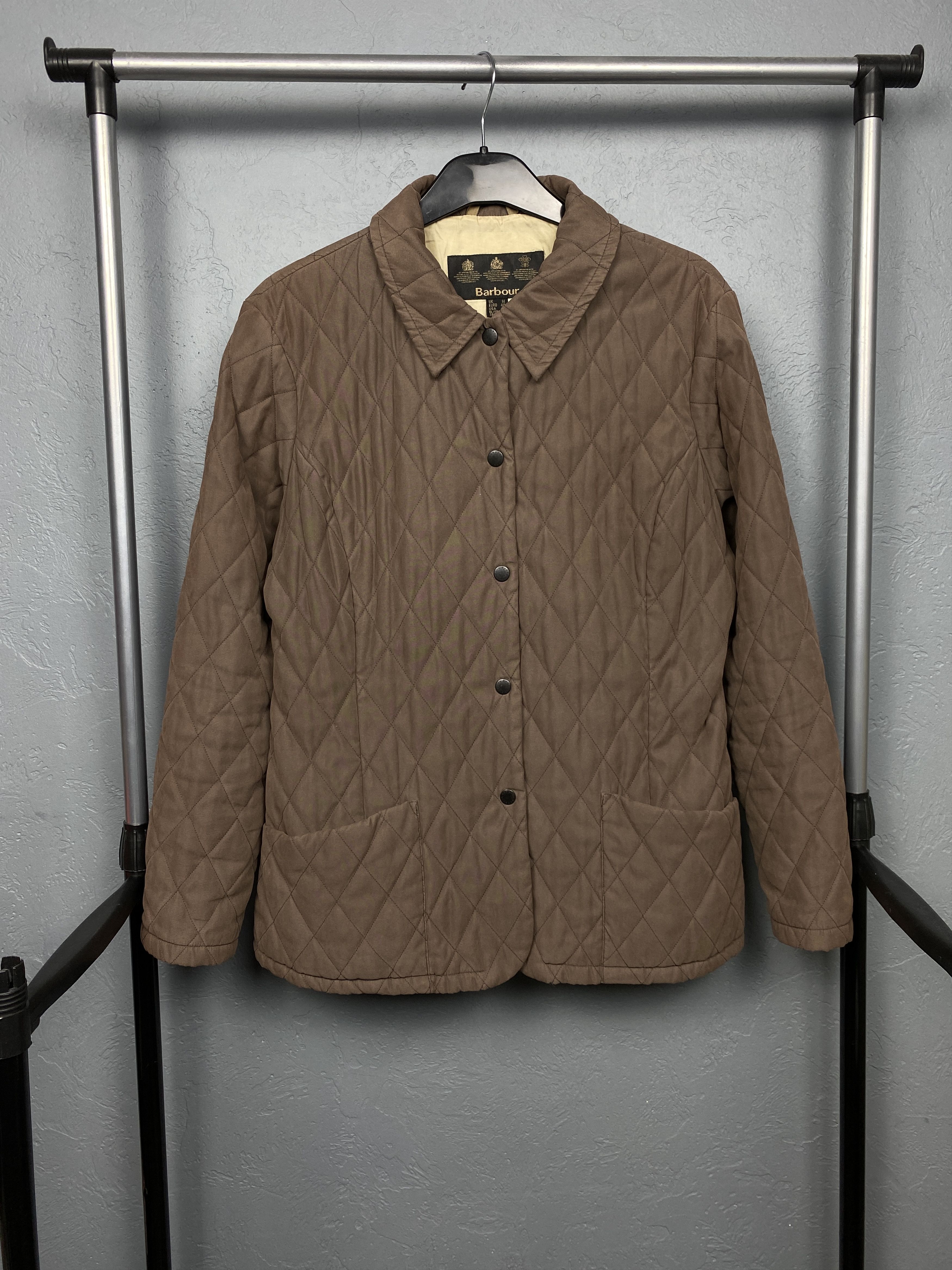 Barbour Barbour Vintage Womens Shaped M'Fibre Short Quilted Jacket Size L / US 10 / IT 46 - 1 Thumbnail