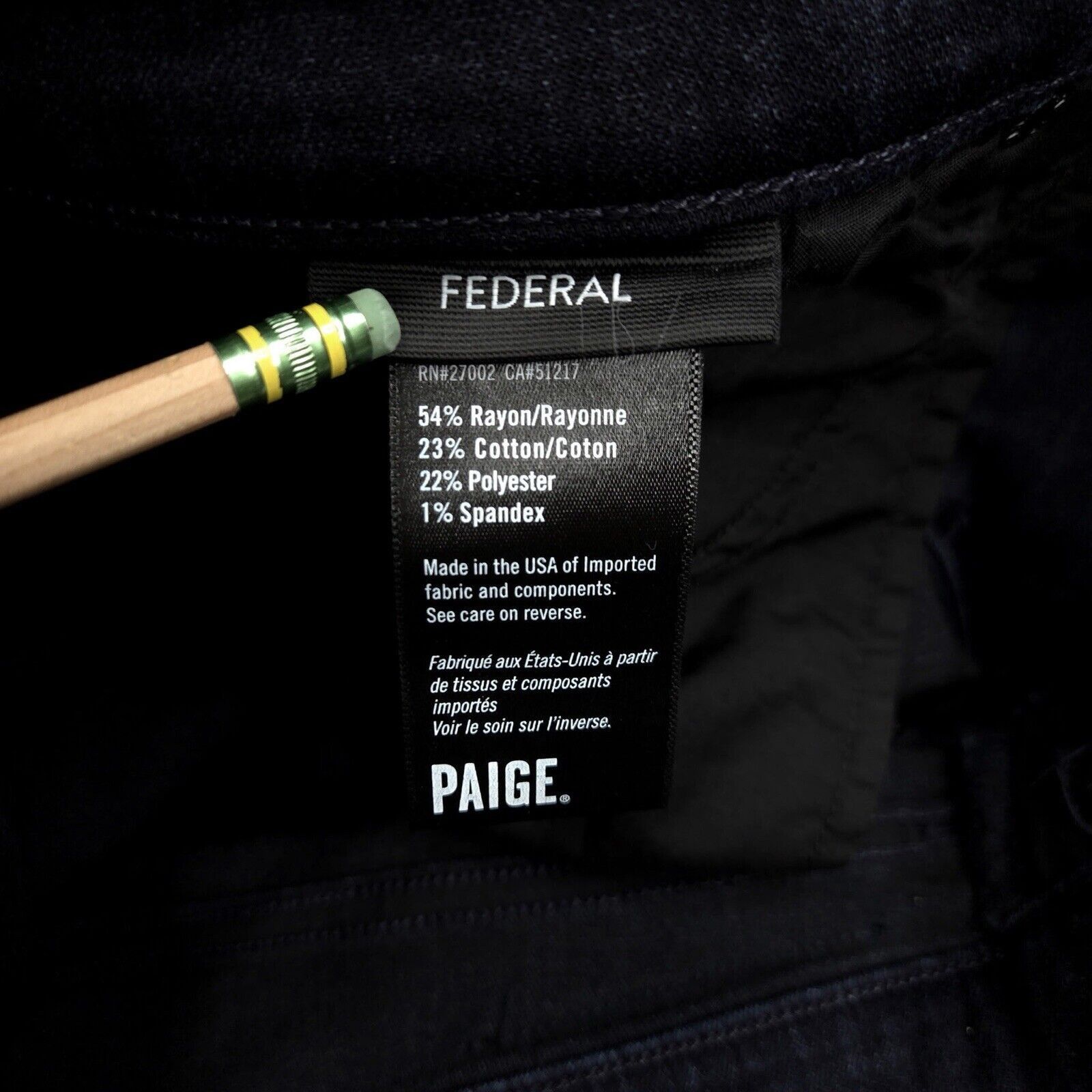 Paige Paige Federal Slim Straight Jeans Mens Size 33x30 Size US 33 - 4 Thumbnail