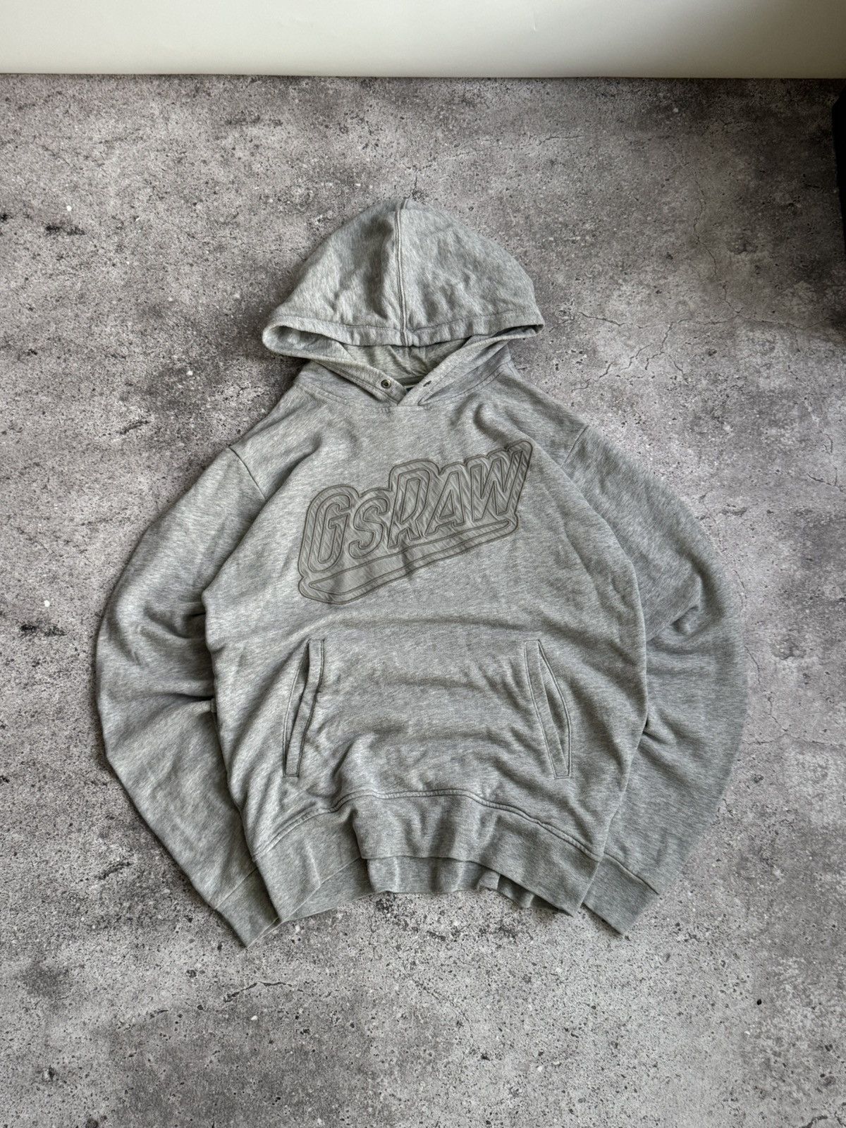 G-Star × Vintage Vintage G-Star big logo grey hoodie Size US L / EU 52-54 / 3 - 1 Thumbnail