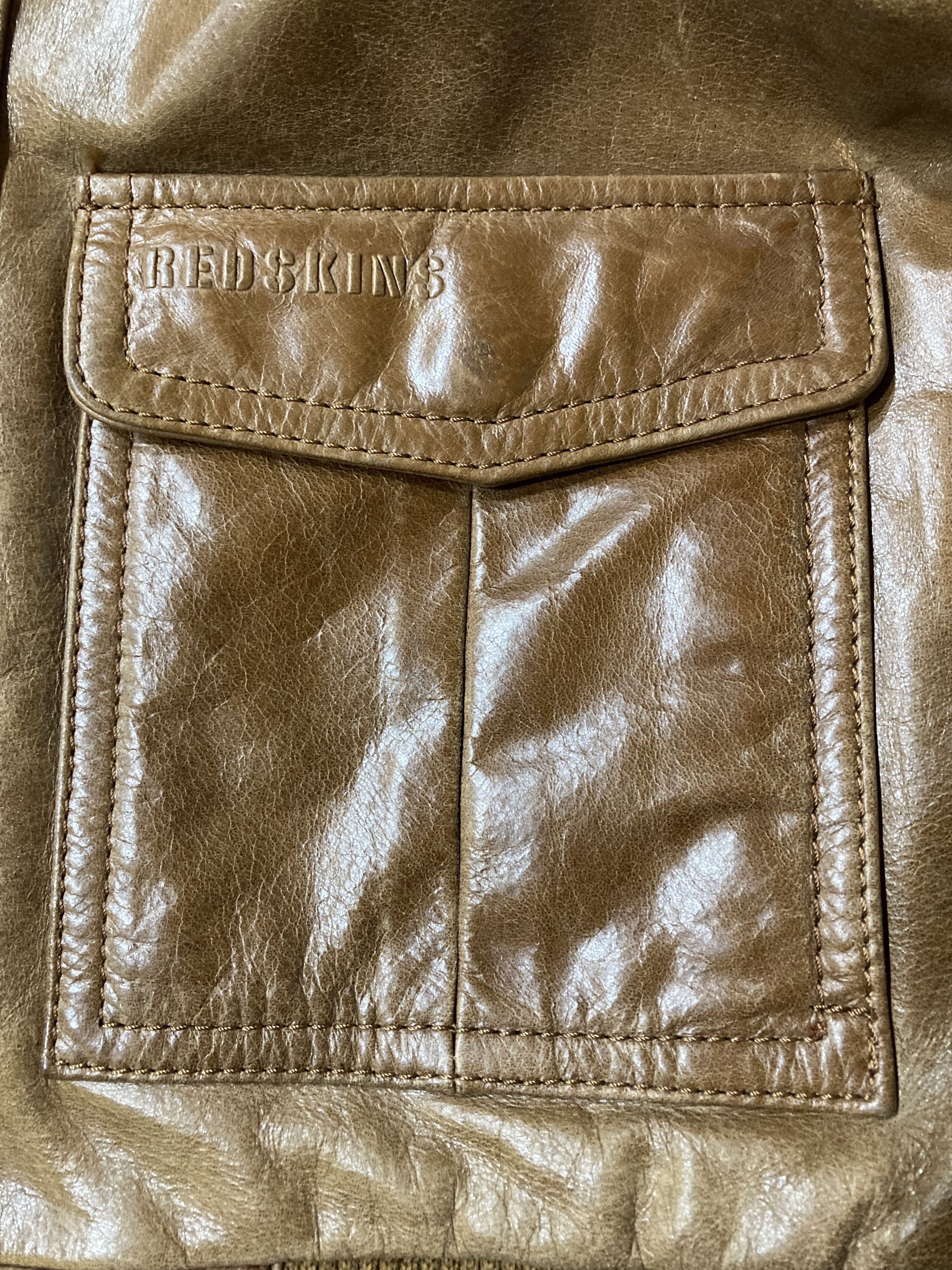 Vintage Vintage REDSKINS Leather jacket Size US L / EU 52-54 / 3 - 13 Thumbnail