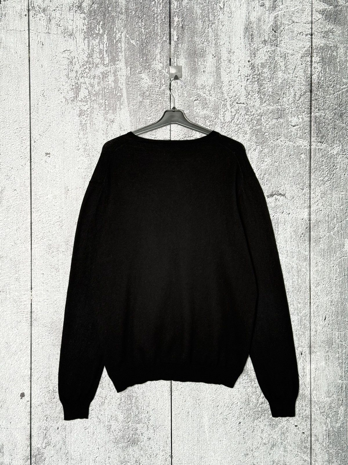 Prada Prada Milano Black V-Neck Sweater Cotton & Cashmere Jumper Size US L / EU 52-54 / 3 - 7 Thumbnail