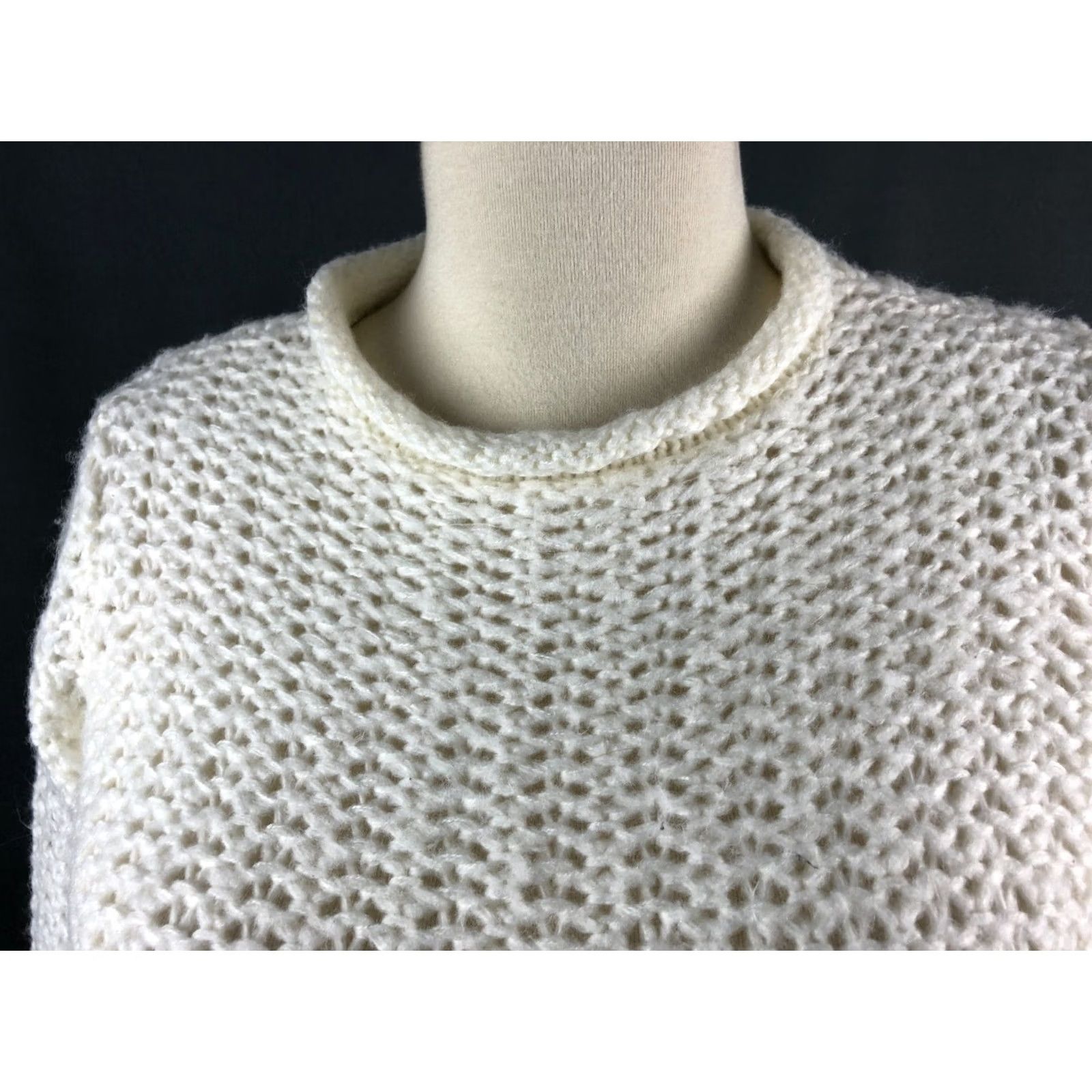 Acne Studios Acne Studios Knitted Pullover Lyocell White Women Size L Crew Neck Cable-Knit Sweater Size L / US 10 / IT 46 - 6 Thumbnail