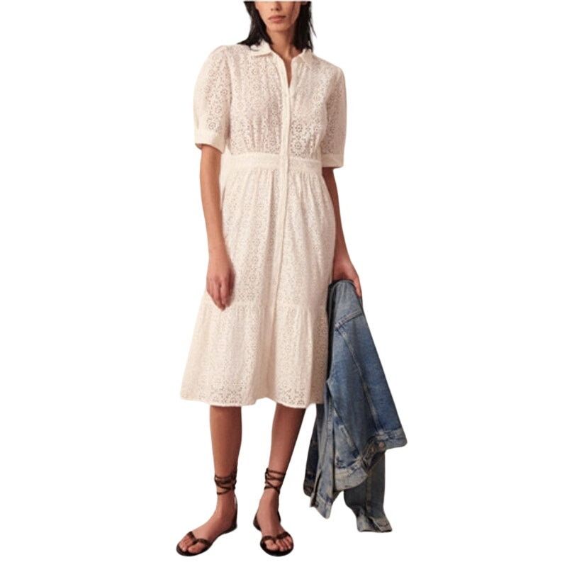 ba&sh BA&SH Selya Eyelet Shirt Dress M Size M / US 6-8 / IT 42-44 - 1 Thumbnail