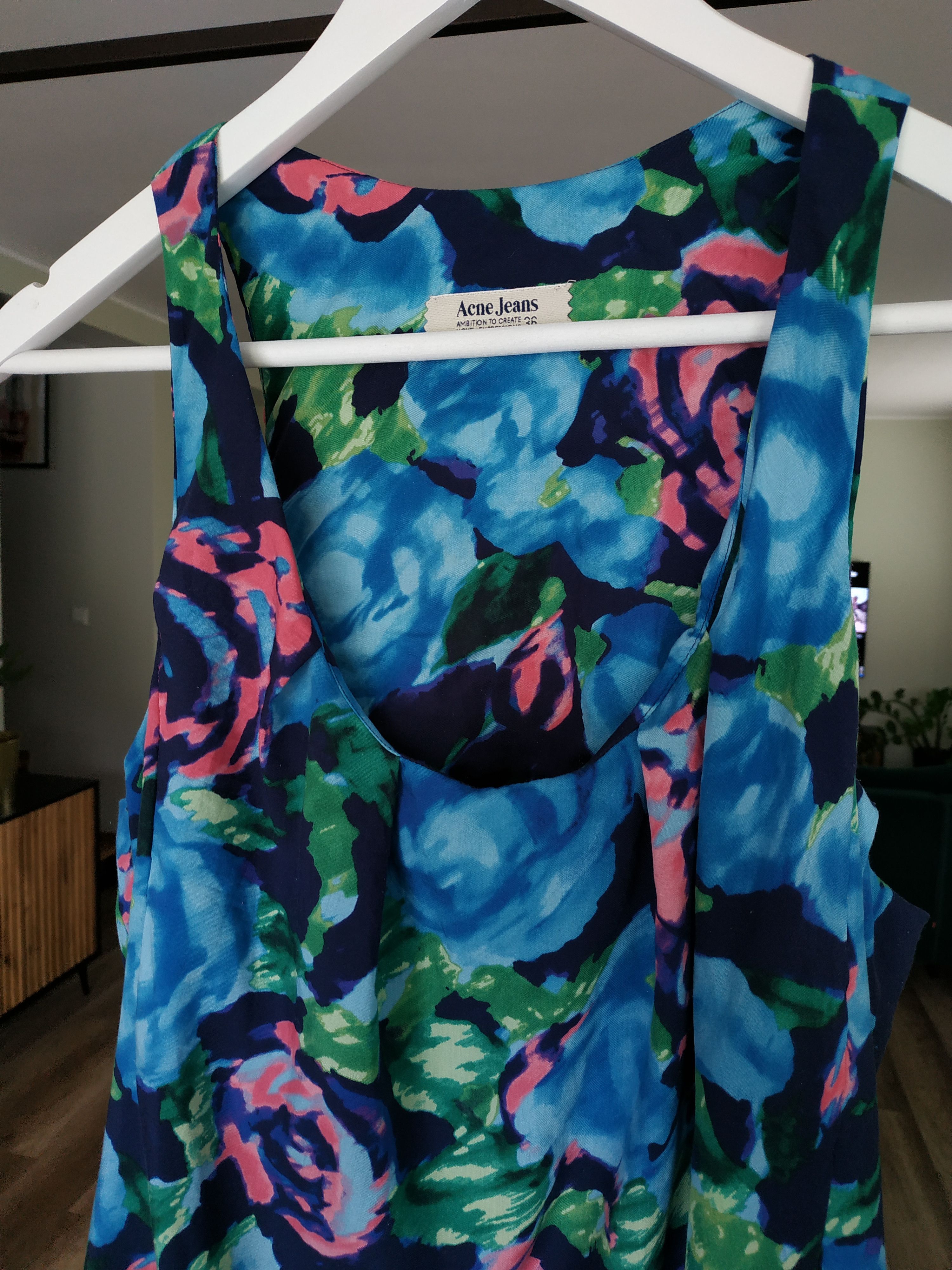 Acne Studios × Designer Acne Big Flower Print Women's Mini Dress, s. 36 (SMALL) Size S / US 4 / IT 40 - 4 Thumbnail