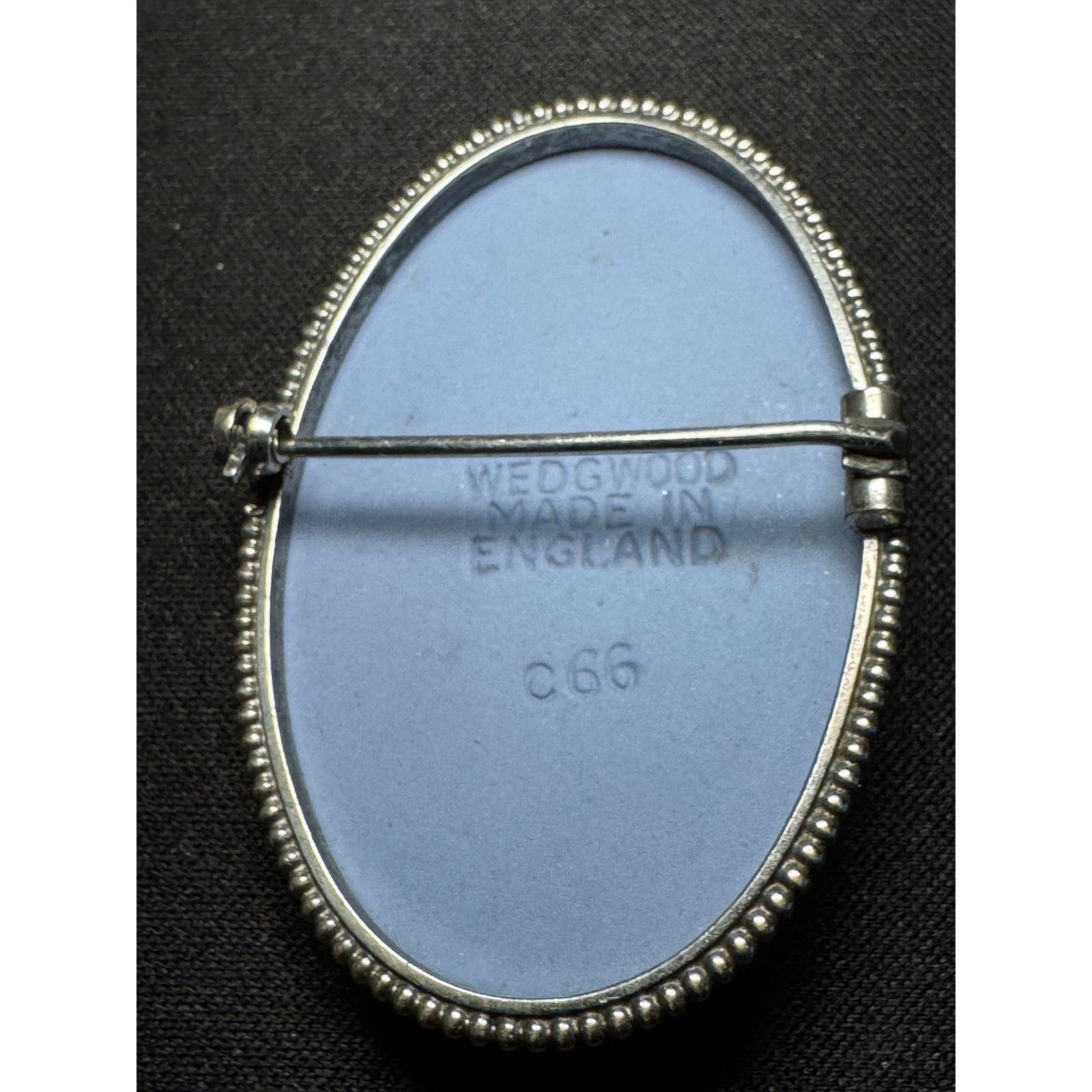 Other Vintage Wedgewood Blue Jasperware Cameo 1960's Brooch Size ONE SIZE - 4 Thumbnail