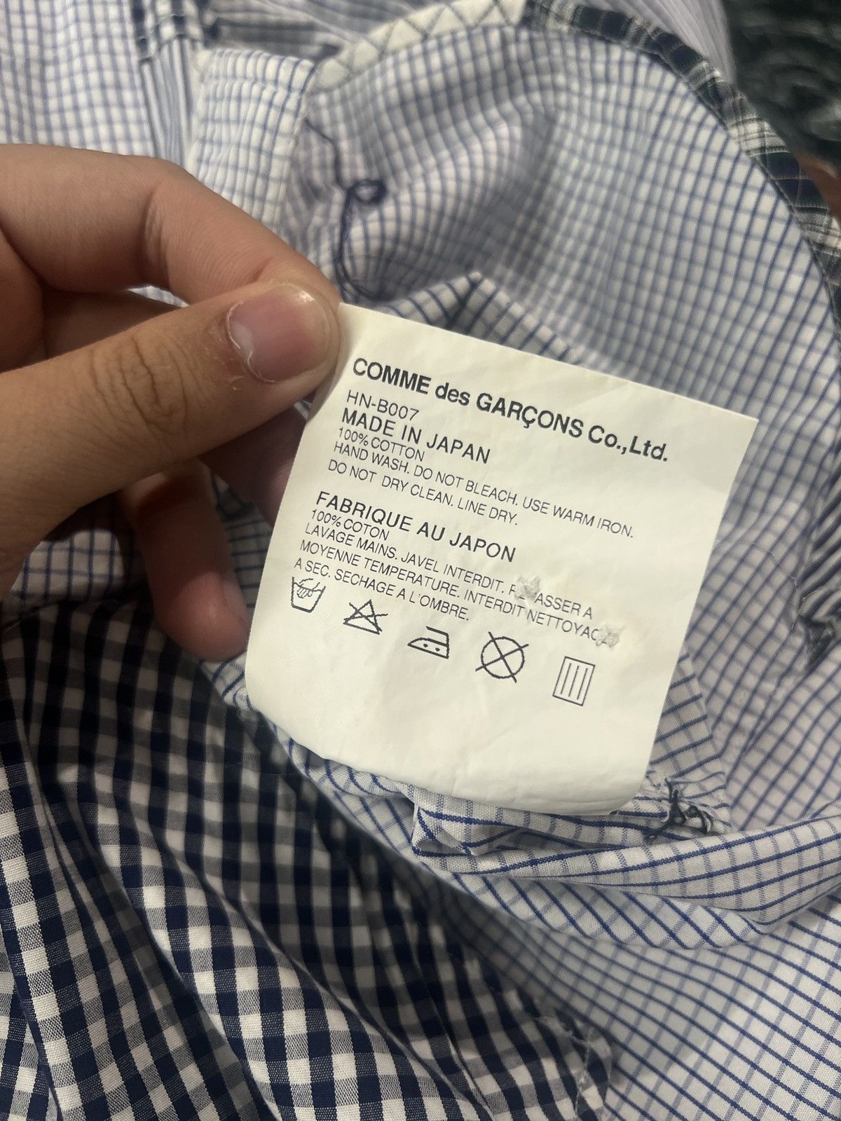 Comme des Garcons Homme AW14 Comme Des Garcons Homme Patchwork Checkered Shirt Size US XS / EU 42 / 0 - 6 Thumbnail