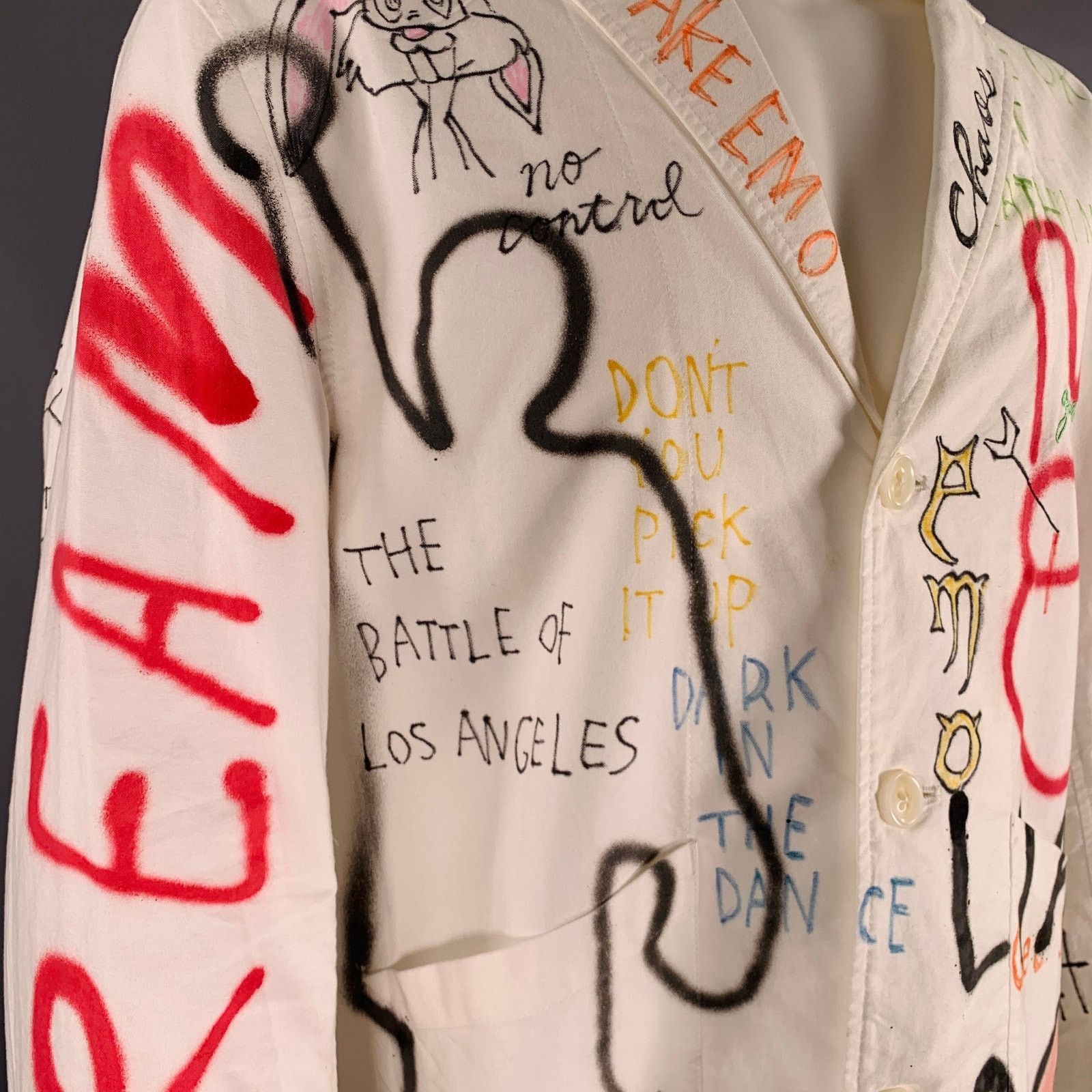 Other Size M White Multi Color Graphic Single Breasted Coat Size US M / EU 48-50 / 2 - 3 Thumbnail