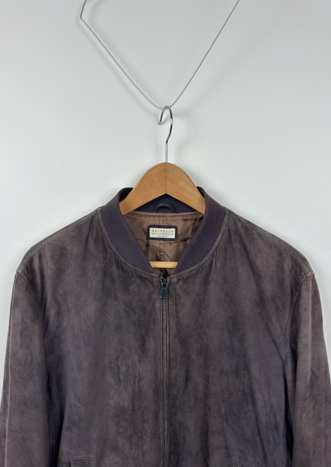 Brunello Cucinelli Brunello Cucinelli Suede Leather Jacket Size US M / EU 48-50 / 2 - 2 Thumbnail