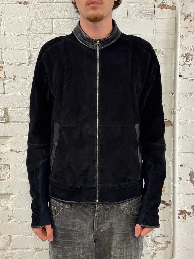 Yves Saint Laurent AW2004 Yves Saint Laurent Black Suede Leather Jacket by Stefano Pilati Size US L / EU 52-54 / 3 - 2 Thumbnail