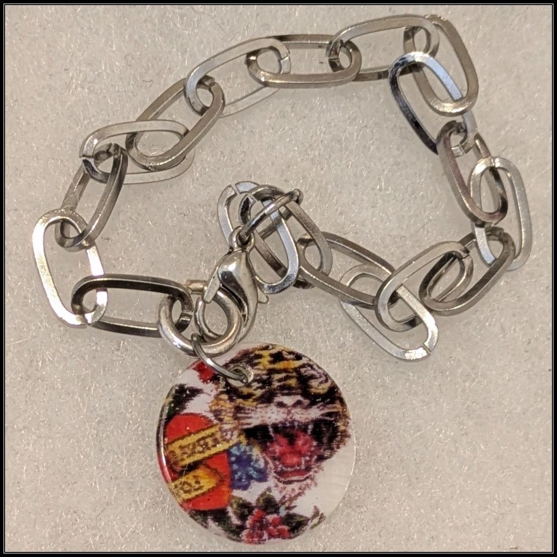 Ed Hardy ED HARDY Eternal Love Tiger Mother of Pearl Charm Bracelet Size ONE SIZE - 2 Thumbnail