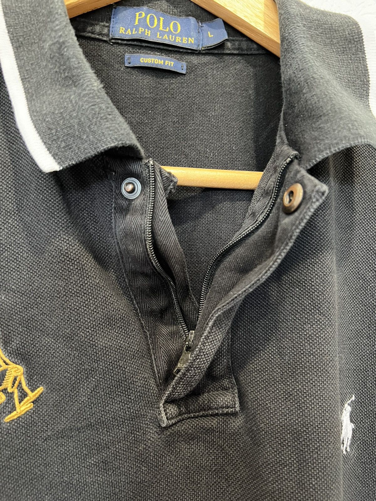 Vintage Vintage Polo Ralph Lauren Black Polo Shirt Tee Size US L / EU 52-54 / 3 - 6 Thumbnail