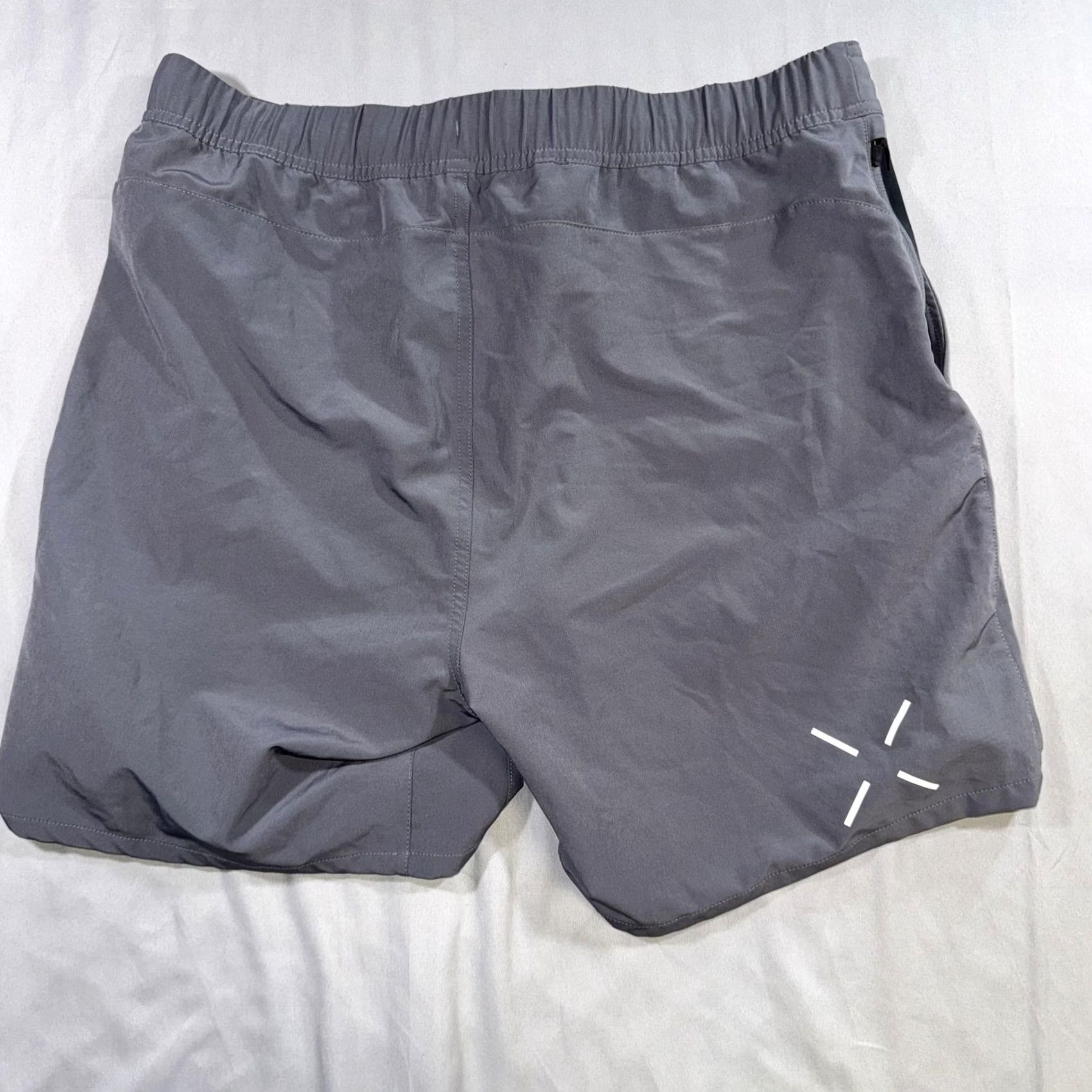 Ten Thousand Ten Thousand Shorts Mens L Gray Athletic Drawstring Elastic Waist Pockets Regular Inseam 7in Size US 33 - 2 Thumbnail