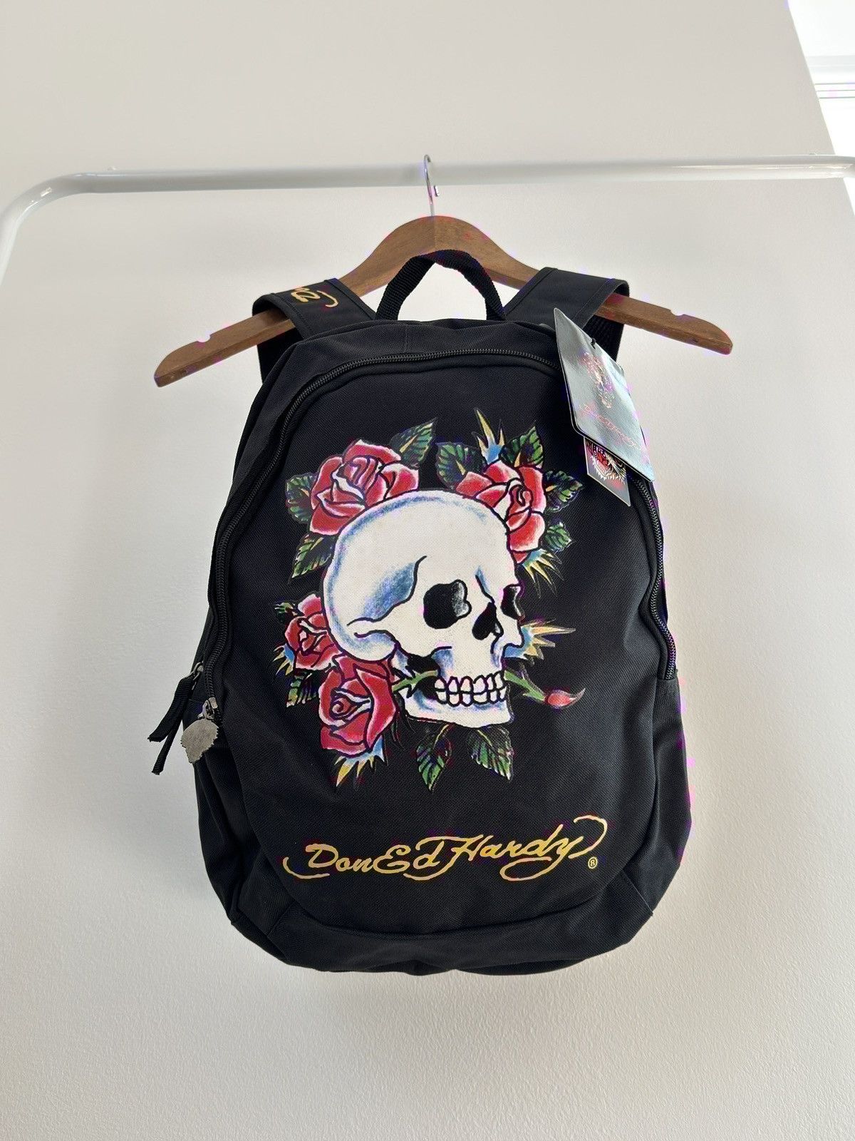 Ed Hardy Vintage Don Ed Hardy Y2K Big Logo Backpack balack Size ONE SIZE - 2 Thumbnail
