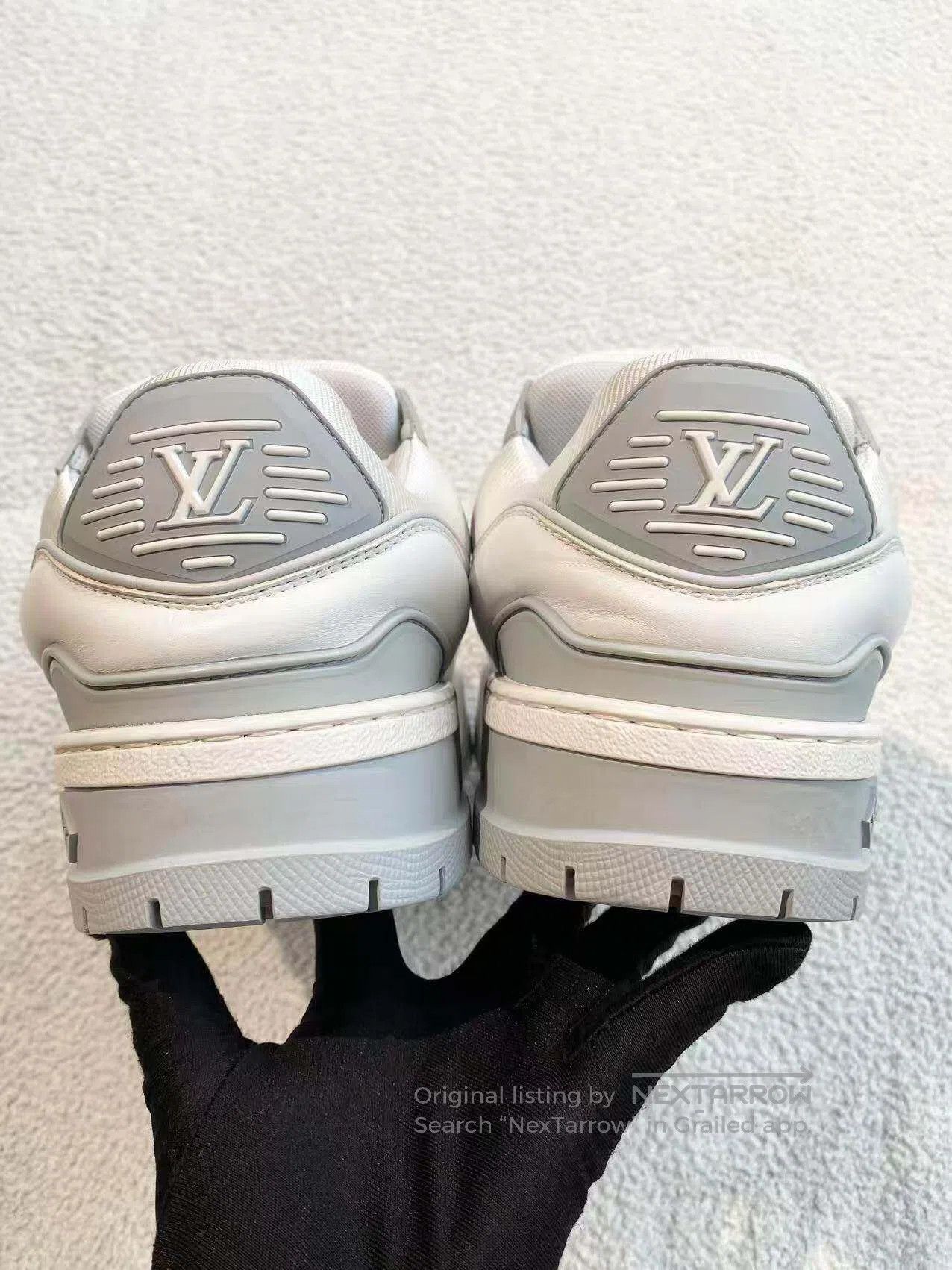Louis Vuitton Louis Vuitton Gray and white fat ding-board shoes| Size US 7.5 / IT 37.5 - 6 Thumbnail