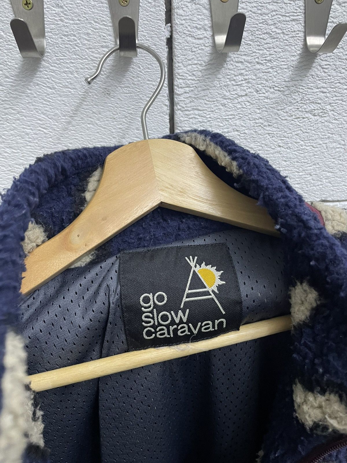 Vintage Vintage 90s Go Slow Caravan Deep Pile Retro X Fleece Jackets Size US L / EU 52-54 / 3 - 8 Thumbnail