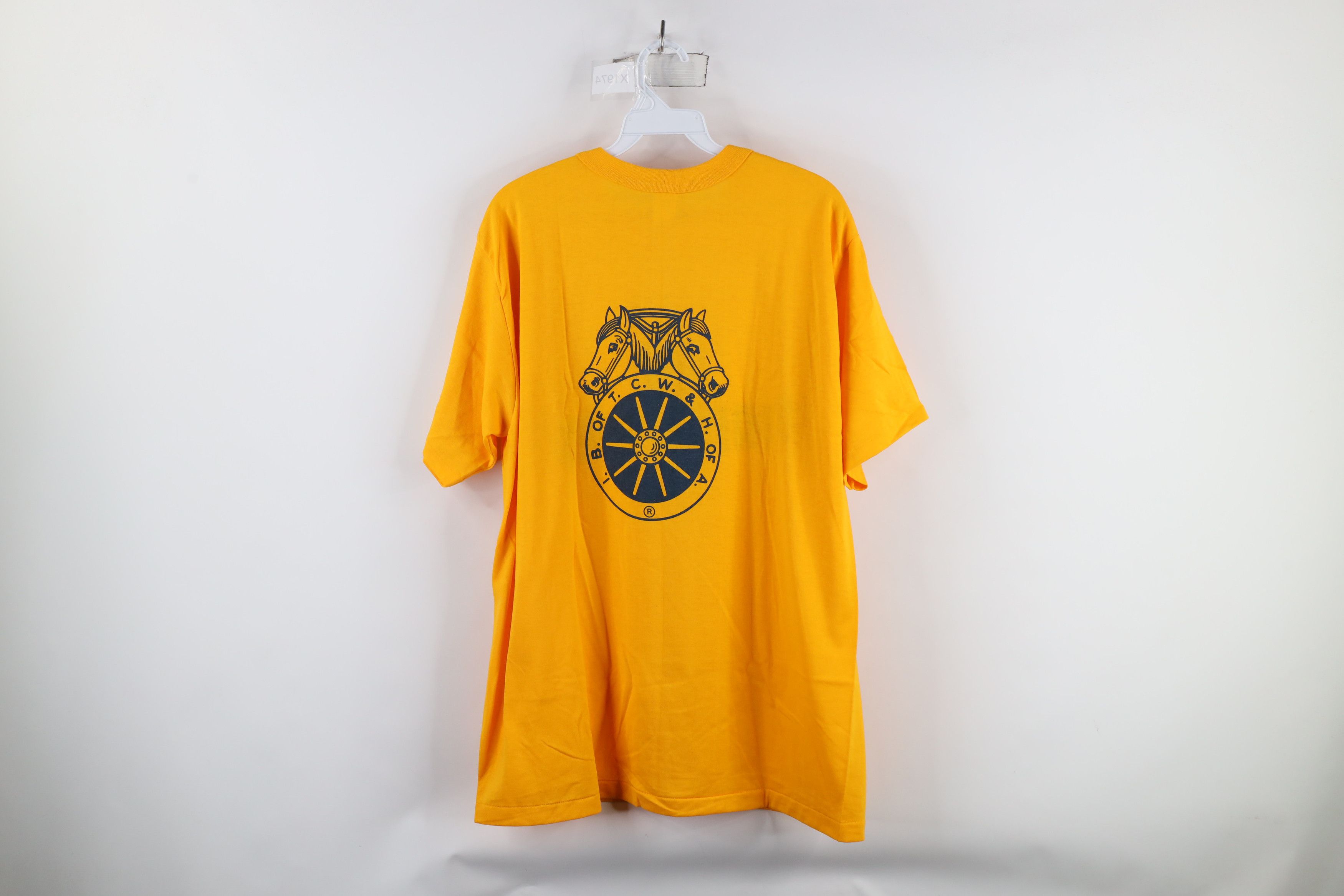 Vintage Vintage 70s Teamsters Union T. C. W. & H. Of A. T-Shirt USA Size US XL / EU 56 / 4 - 7 Thumbnail