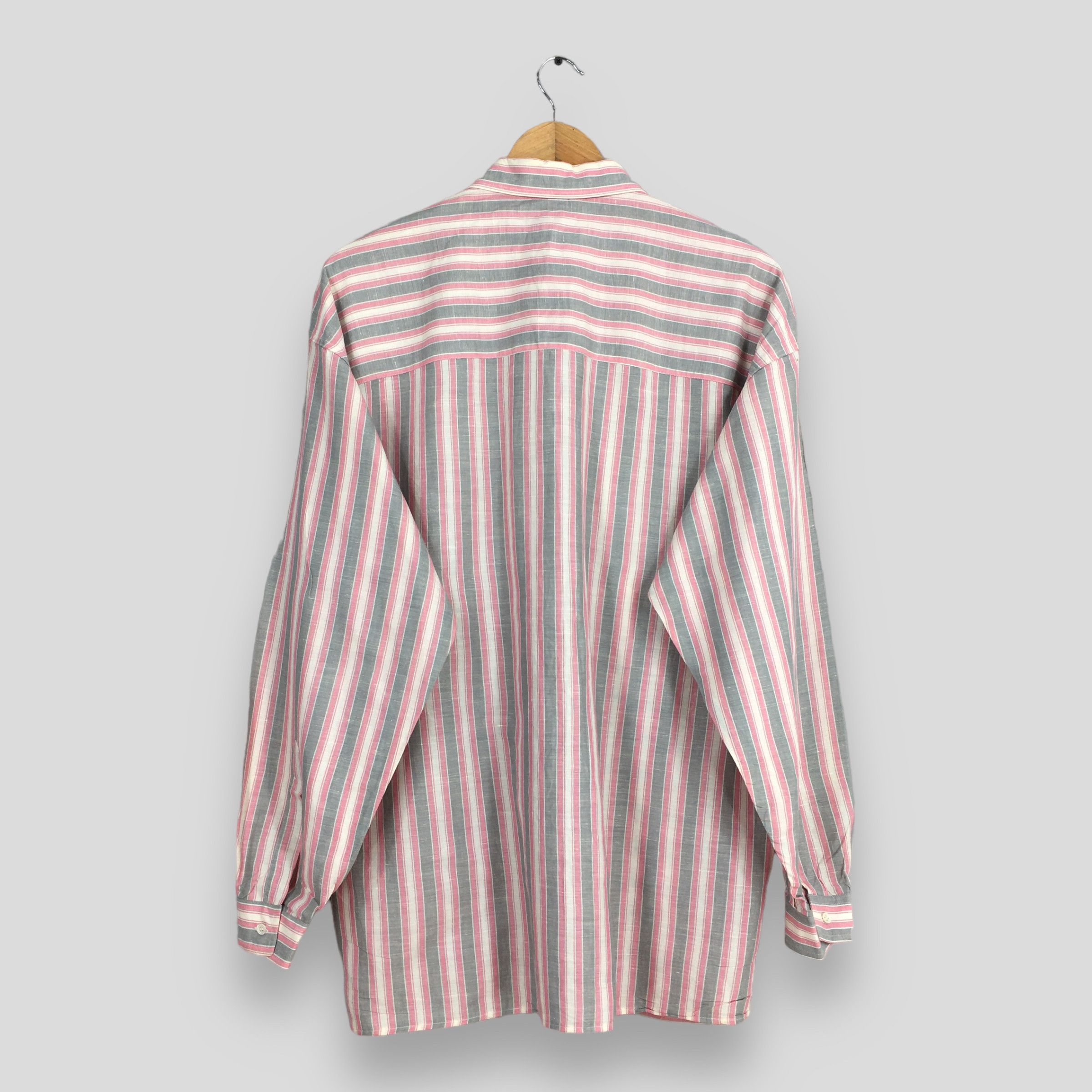 Designer × Mila Schon × Retrofit Vintage Mila Schon Paris Stripes Flannel Linen Shirt M Size US M / EU 48-50 / 2 - 9 Thumbnail