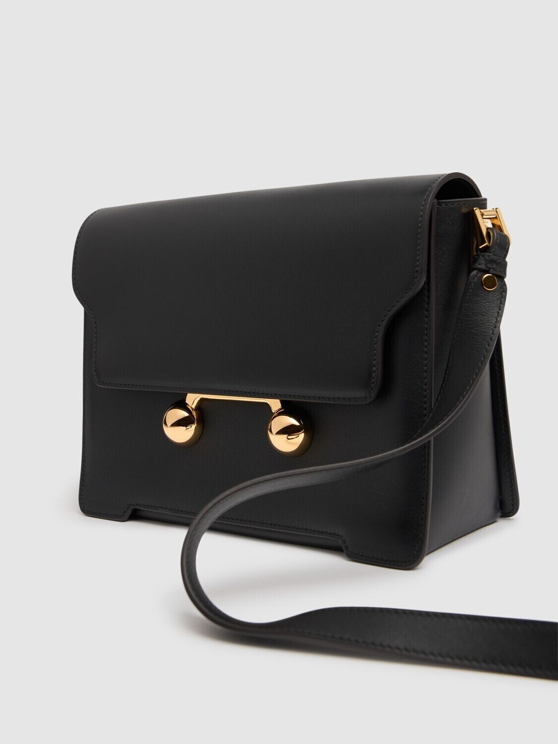 Marni MARNI Trunkaroo Medium Black Leather Shoulder Bag New Size ONE SIZE - 2 Thumbnail