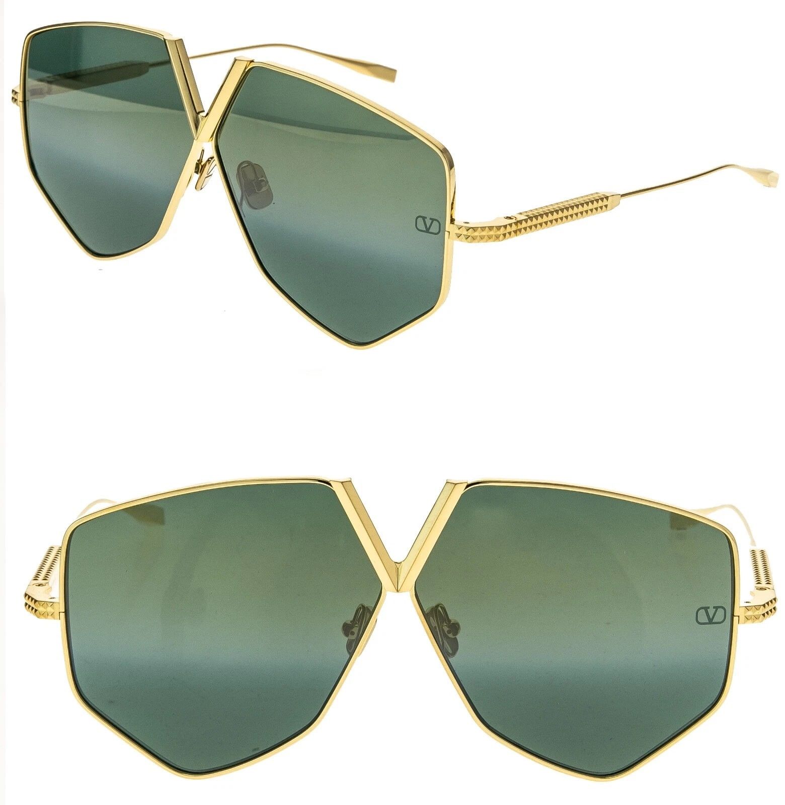 Valentino VALENTINO V HEXAGON VLS115 Gold Titanium VLS 115B Sunglass Size ONE SIZE - 1 Thumbnail