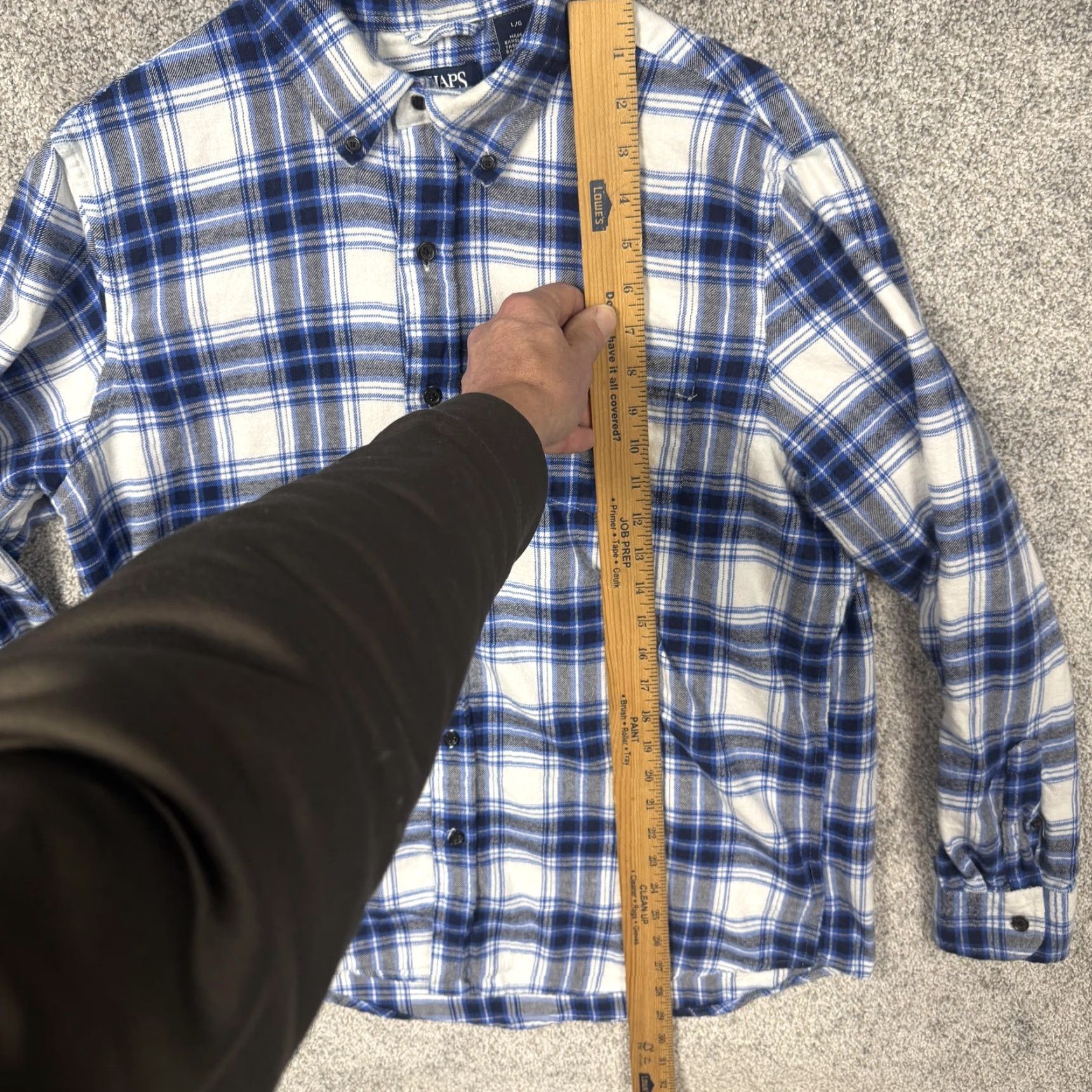 Chaps Chaps Button-Down Shirt Men L Blue Flannel Plaid Long Sleeve Cotton Casual Size US L / EU 52-54 / 3 - 2 Thumbnail