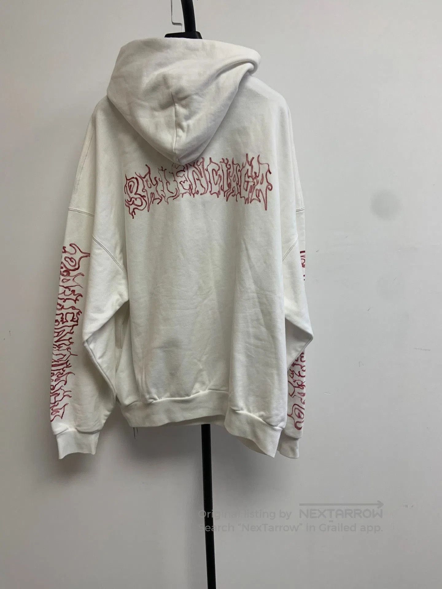 Balenciaga Balenciaga Logo Print Hooded Pullover. Size US M / EU 48-50 / 2 - 2 Thumbnail
