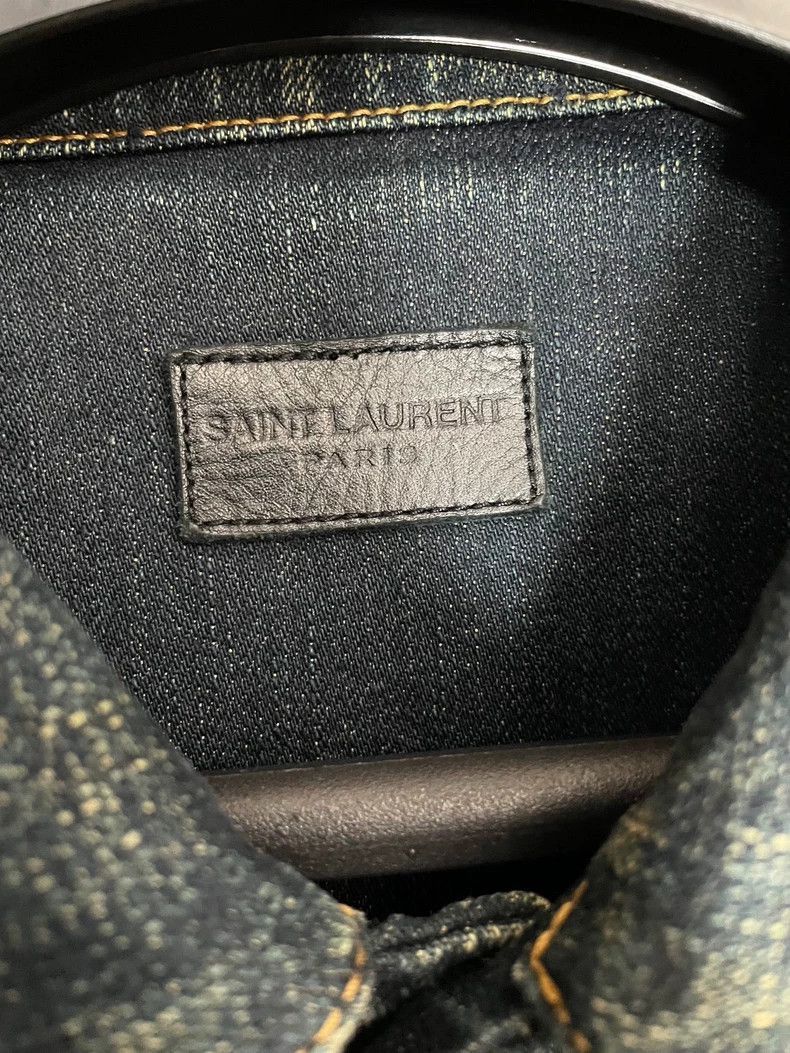 Saint Laurent Paris Saint Laurent Paris Yellow mud washed denim jacket-2506 Size US L / EU 52-54 / 3 - 3 Thumbnail
